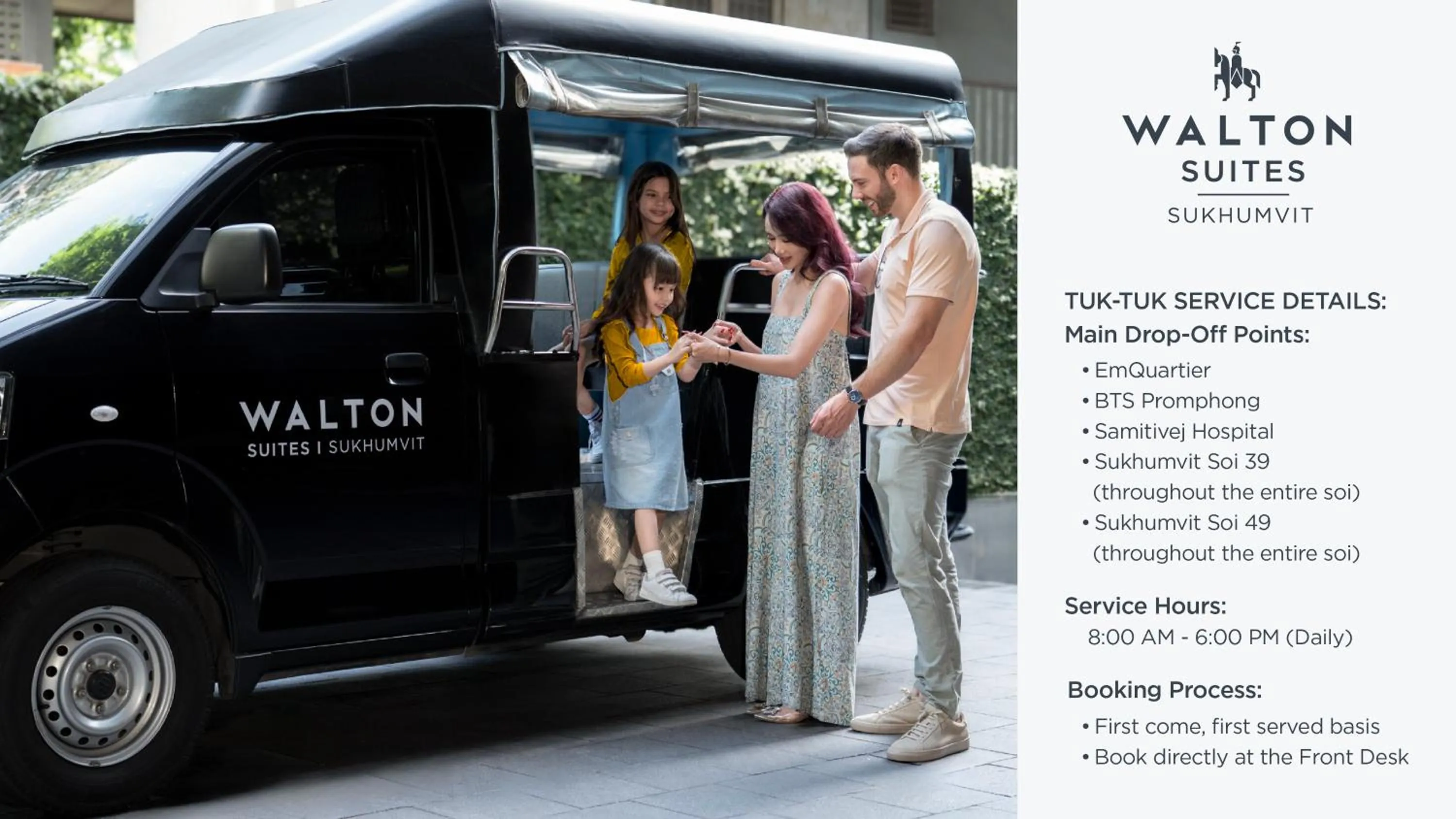shuttle in Walton Suites Sukhumvit