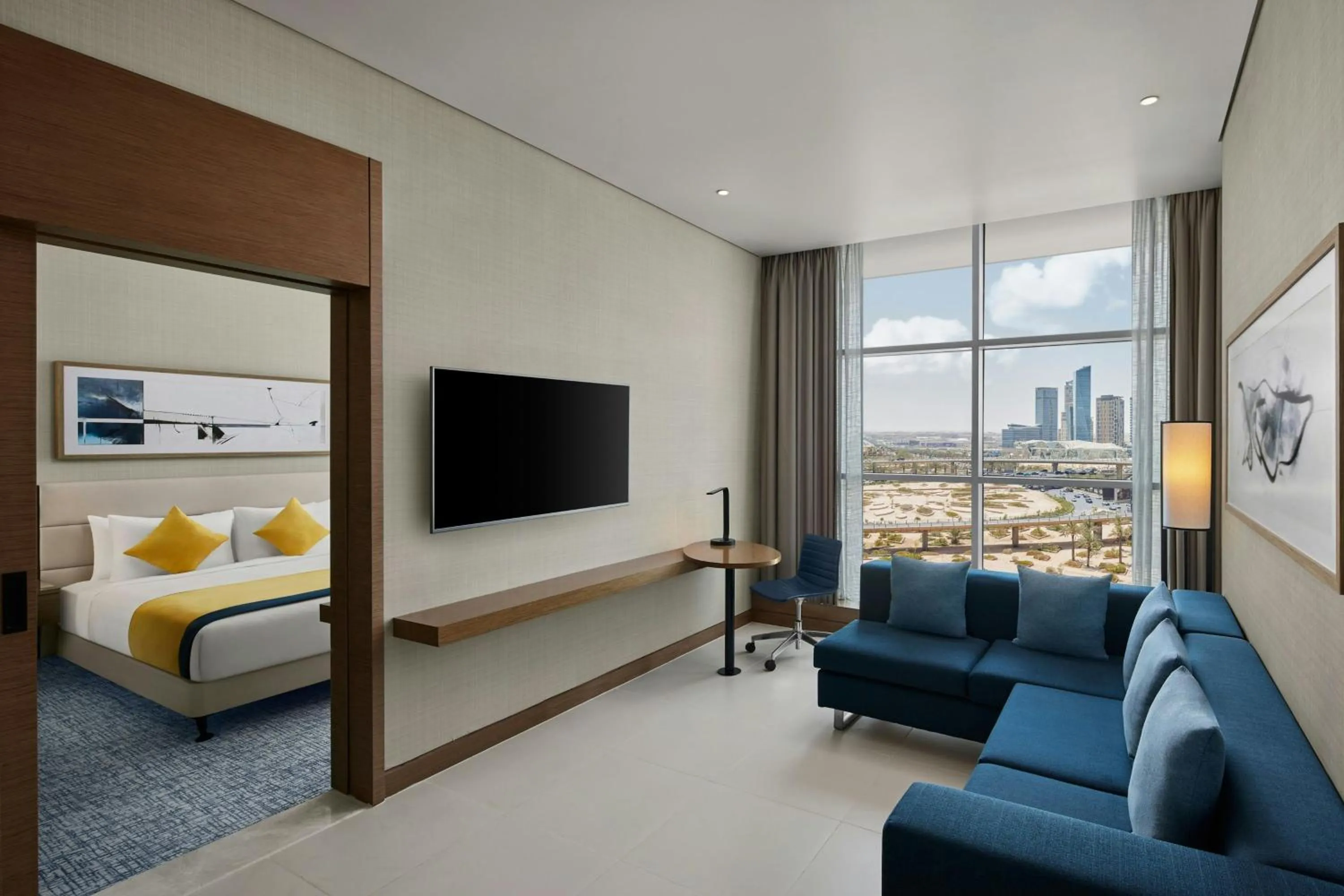 Living room, Bed in Courtyard by Marriott Riyadh Northern Ring Road