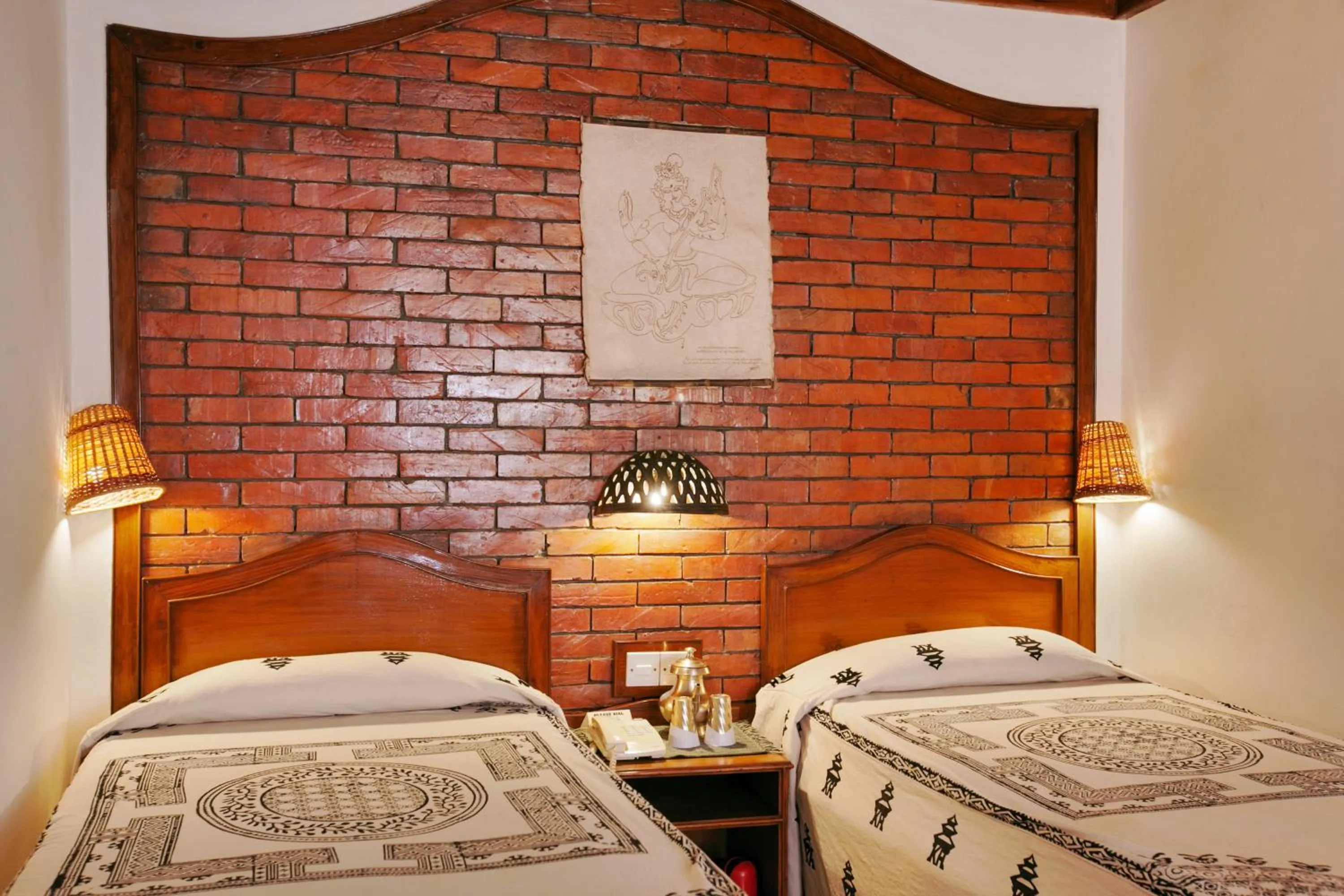 Bed in Kantipur Temple House