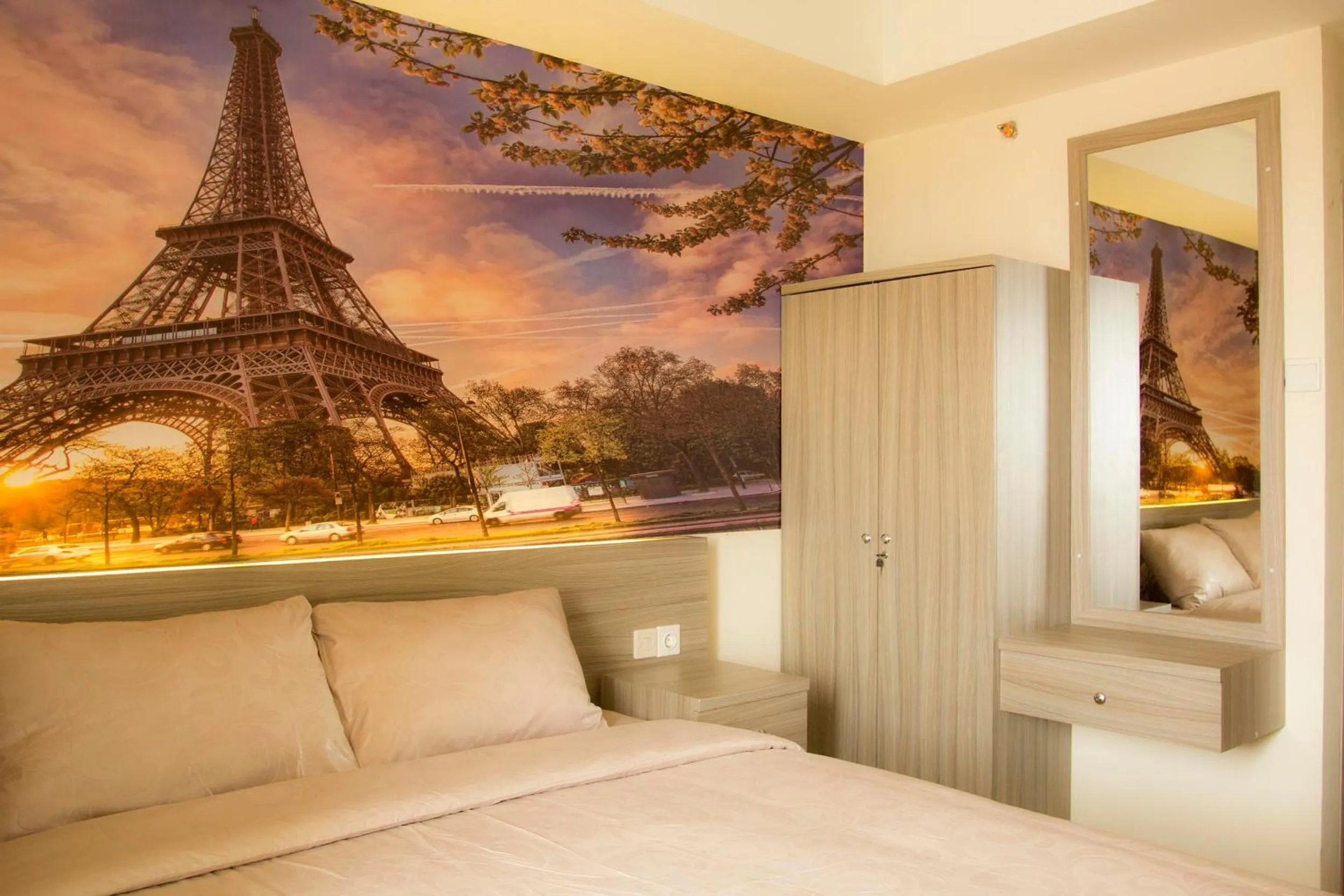 Bed in DE GREEN INN Kebon Jeruk