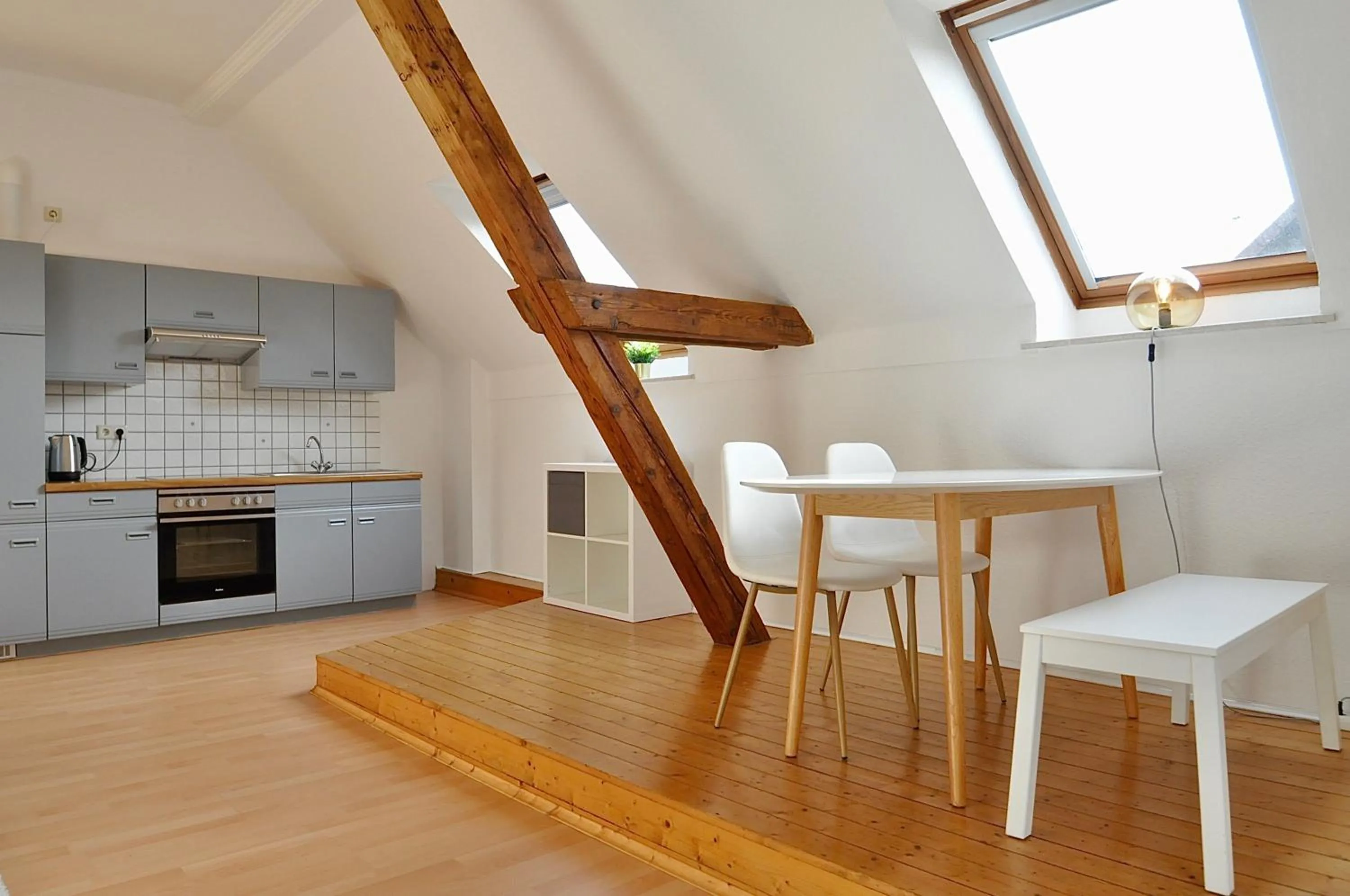Kitchen or kitchenette in Gästehaus Schlossgarten