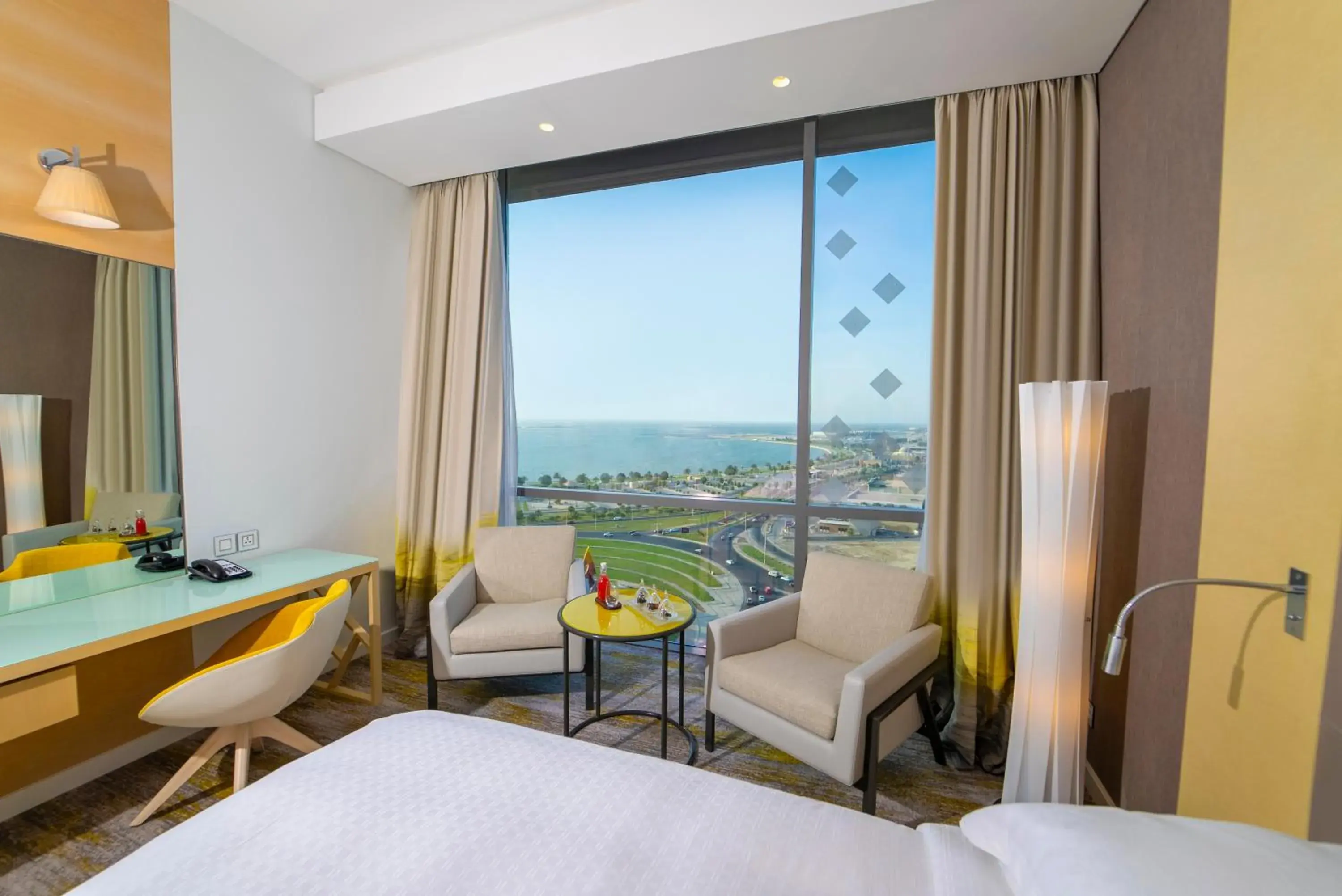 Guest Room King Bed with Club Lounge Access in Dana Rayhaan by Rotana Guest Room King Bed with Club Lounge Access in Dana Rayhaan by Rotana