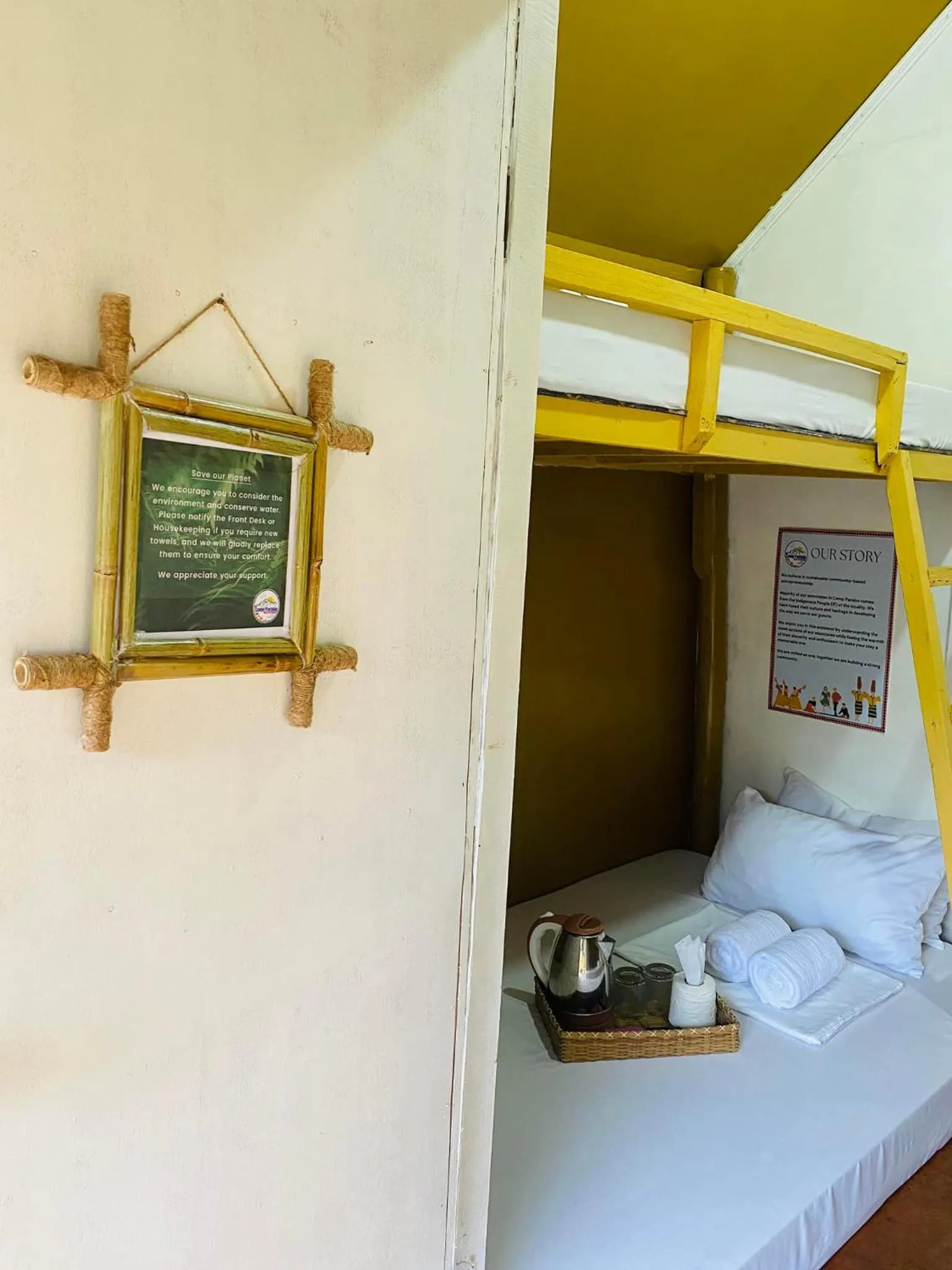 Bed in Camp Paraiso Resort