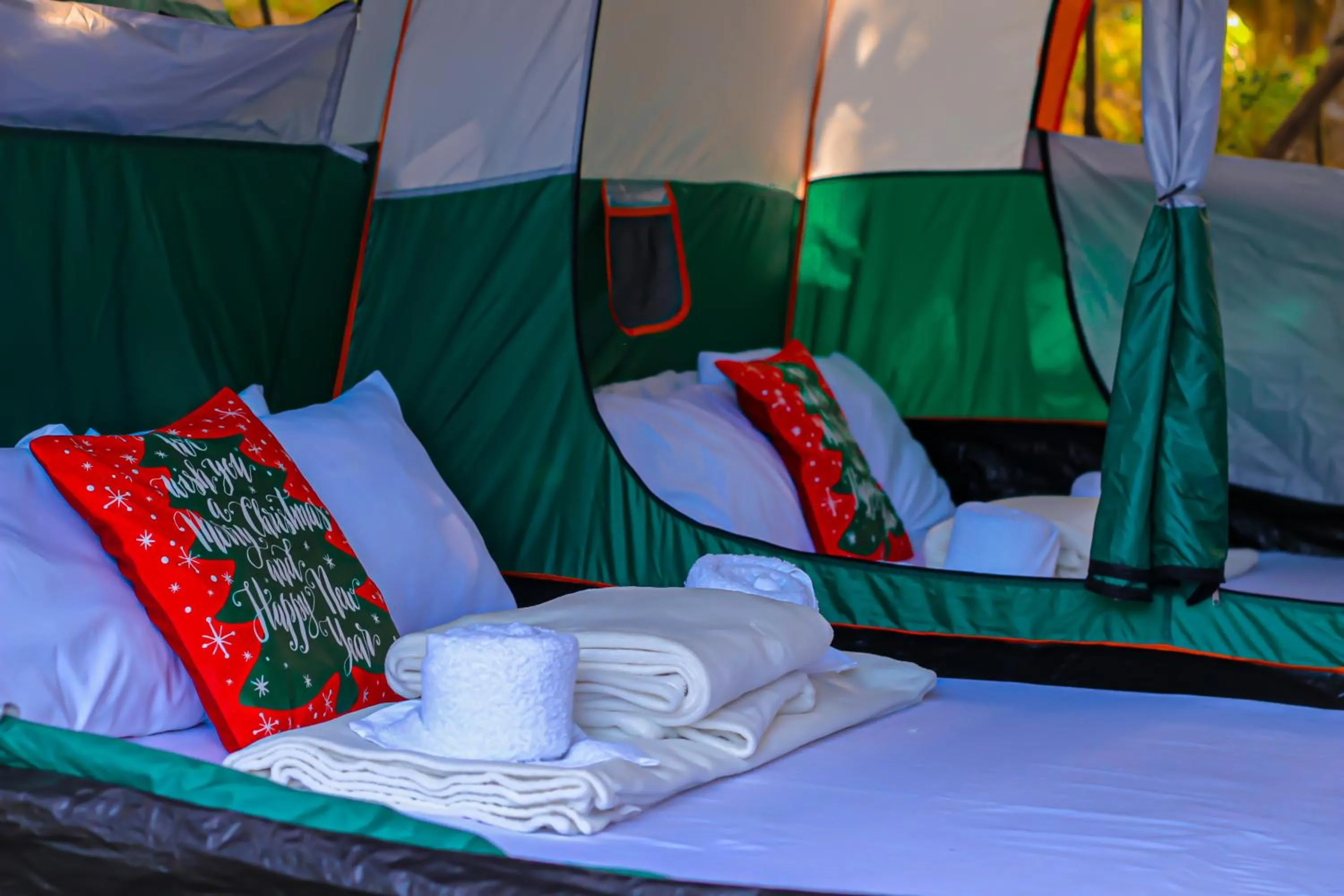 Bed in Camp Paraiso Resort