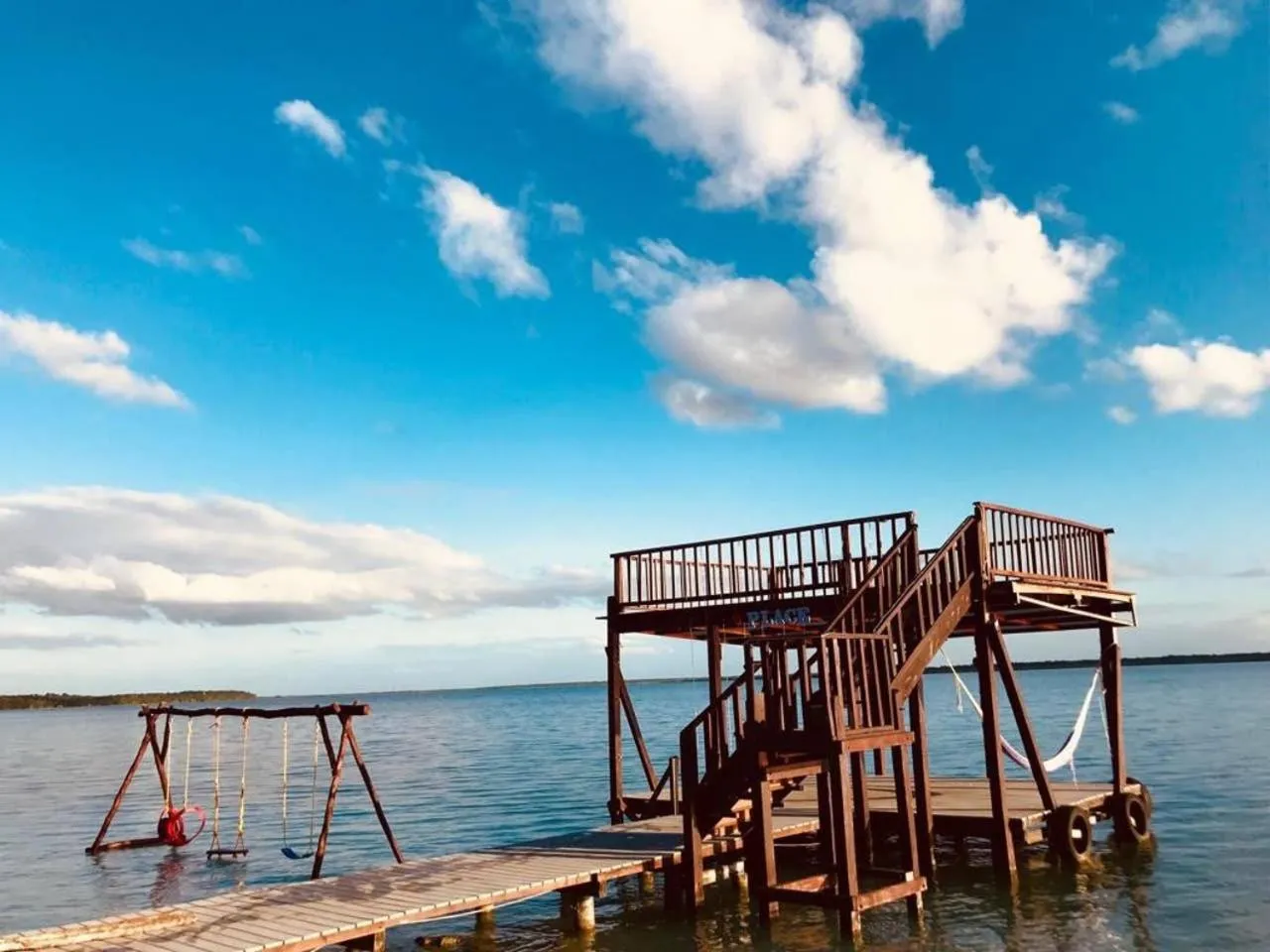 Natural landscape in Coras Place Bacalar Lagoon front