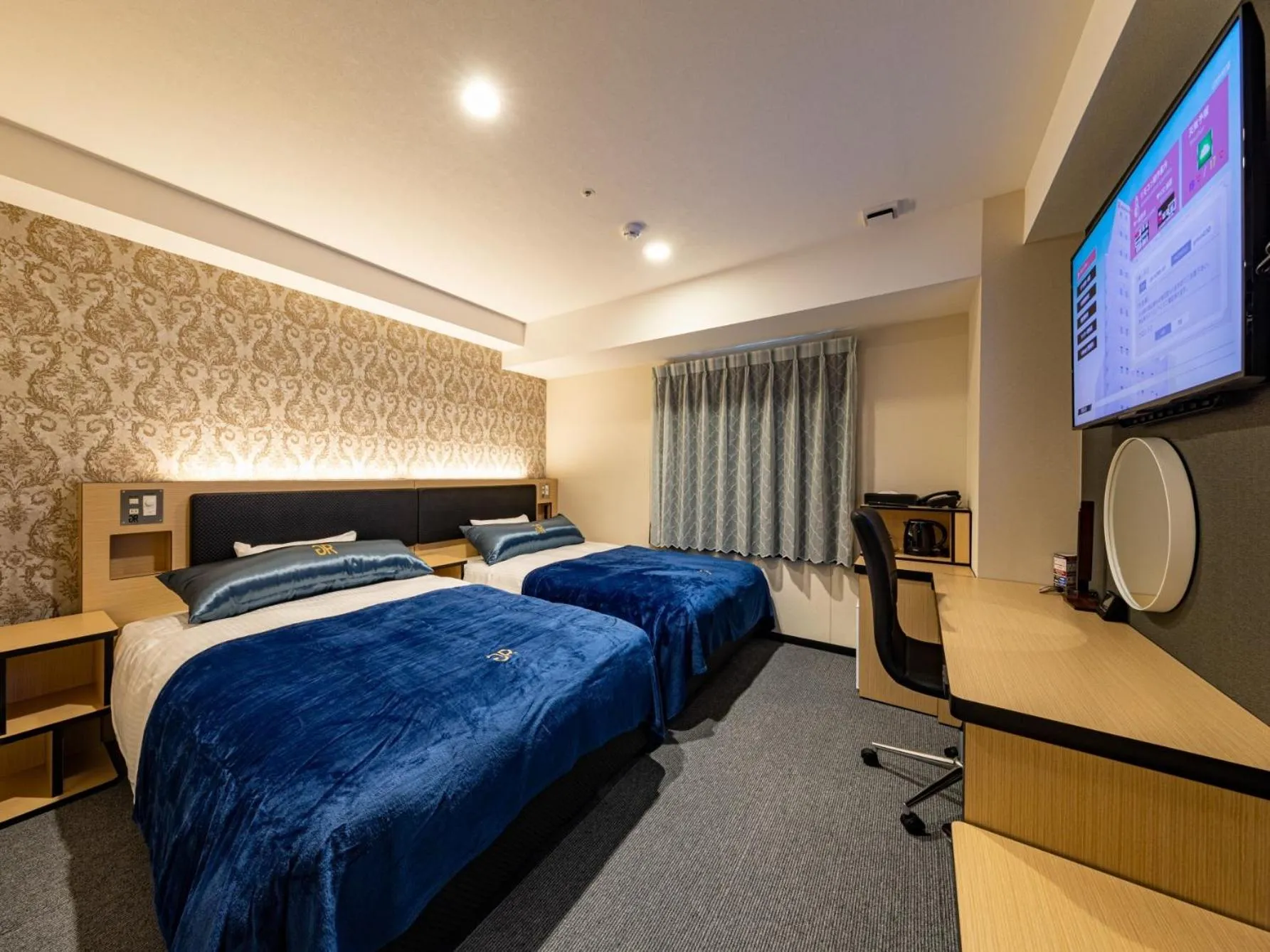 Photo of the whole room, Bed in Green Rich Hotel Kobe Sannomiya (Artificial hot spring Futamata Yunohana)