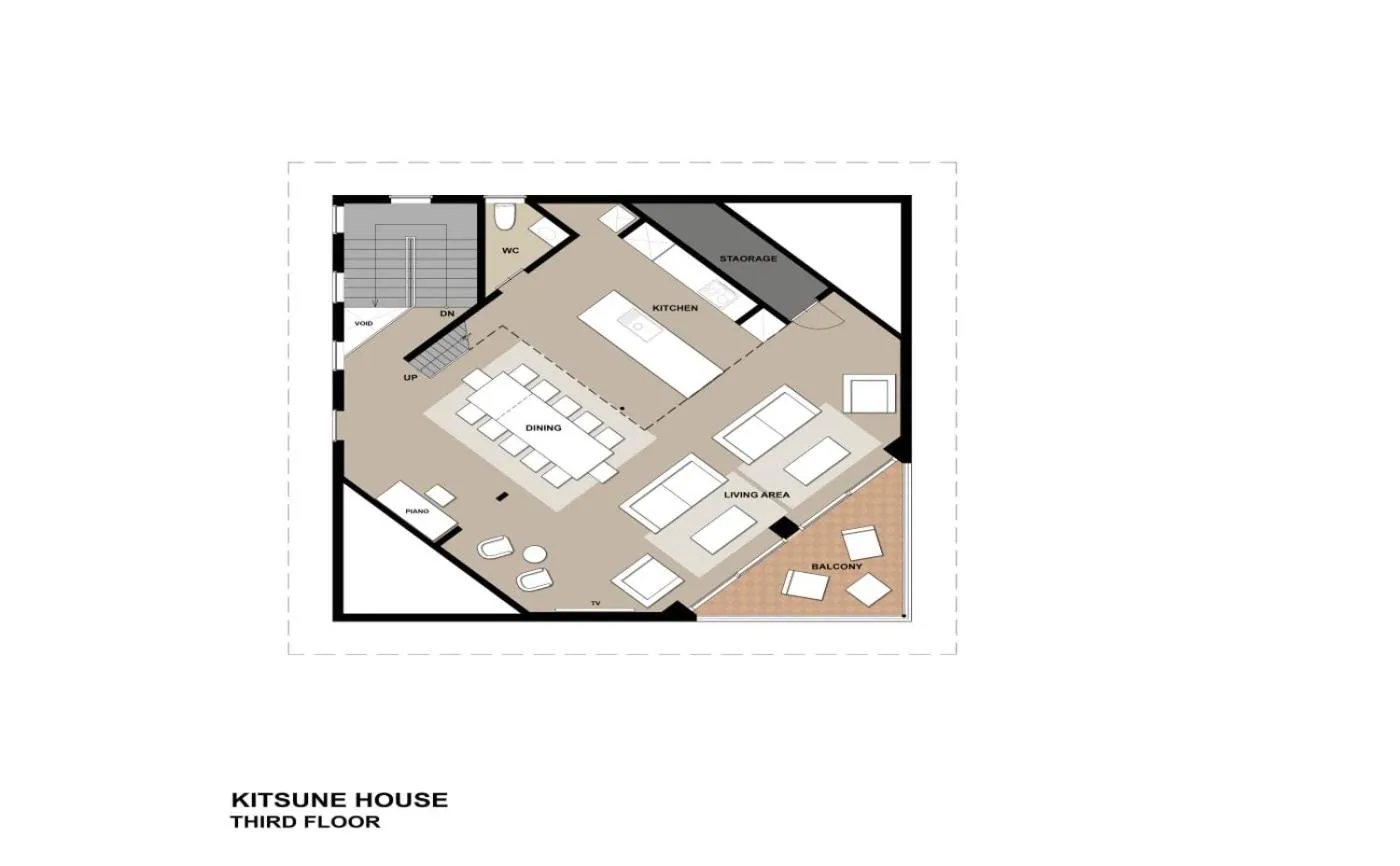 Floor plan in Kitsune House by H2 Life