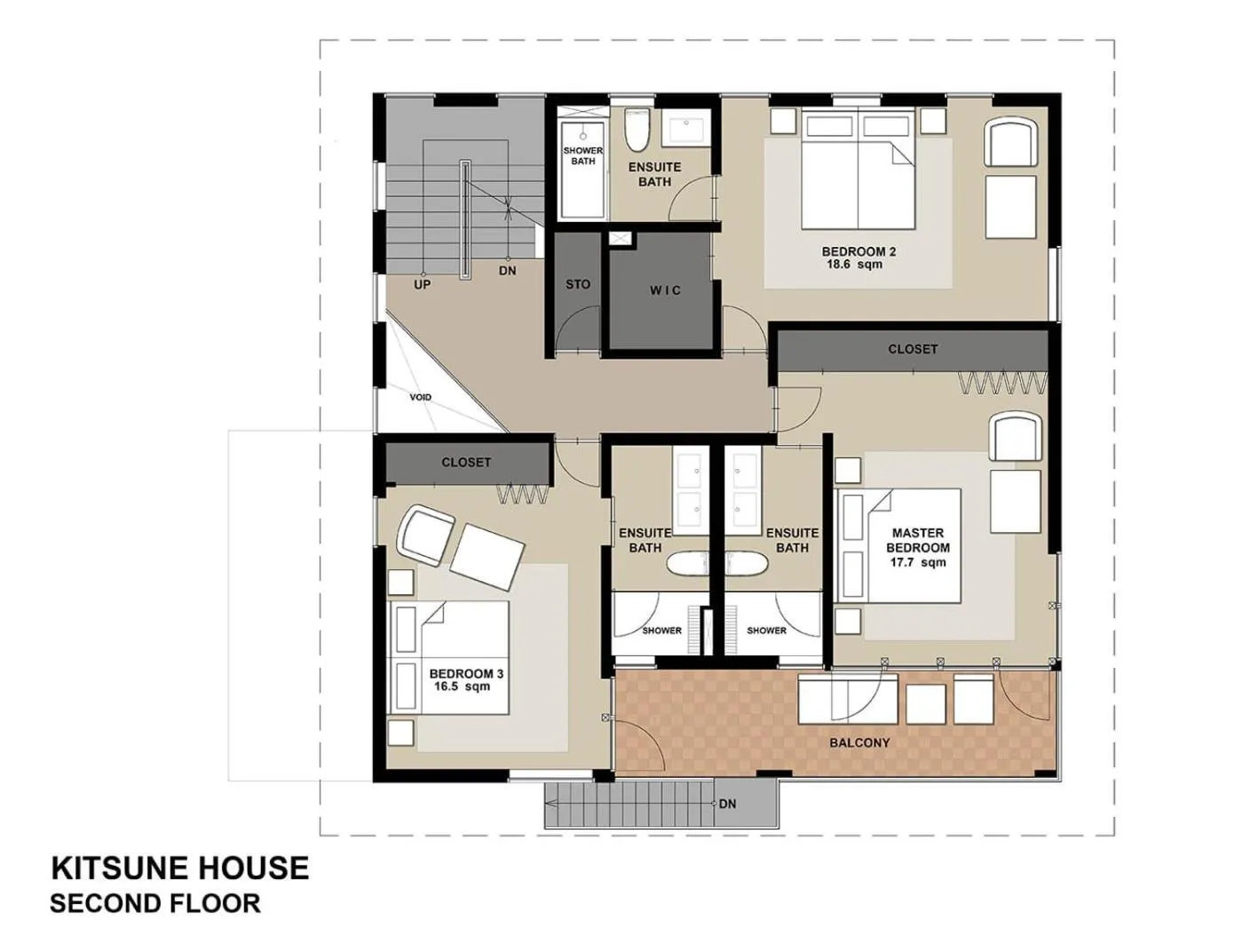 Floor plan in Kitsune House by H2 Life