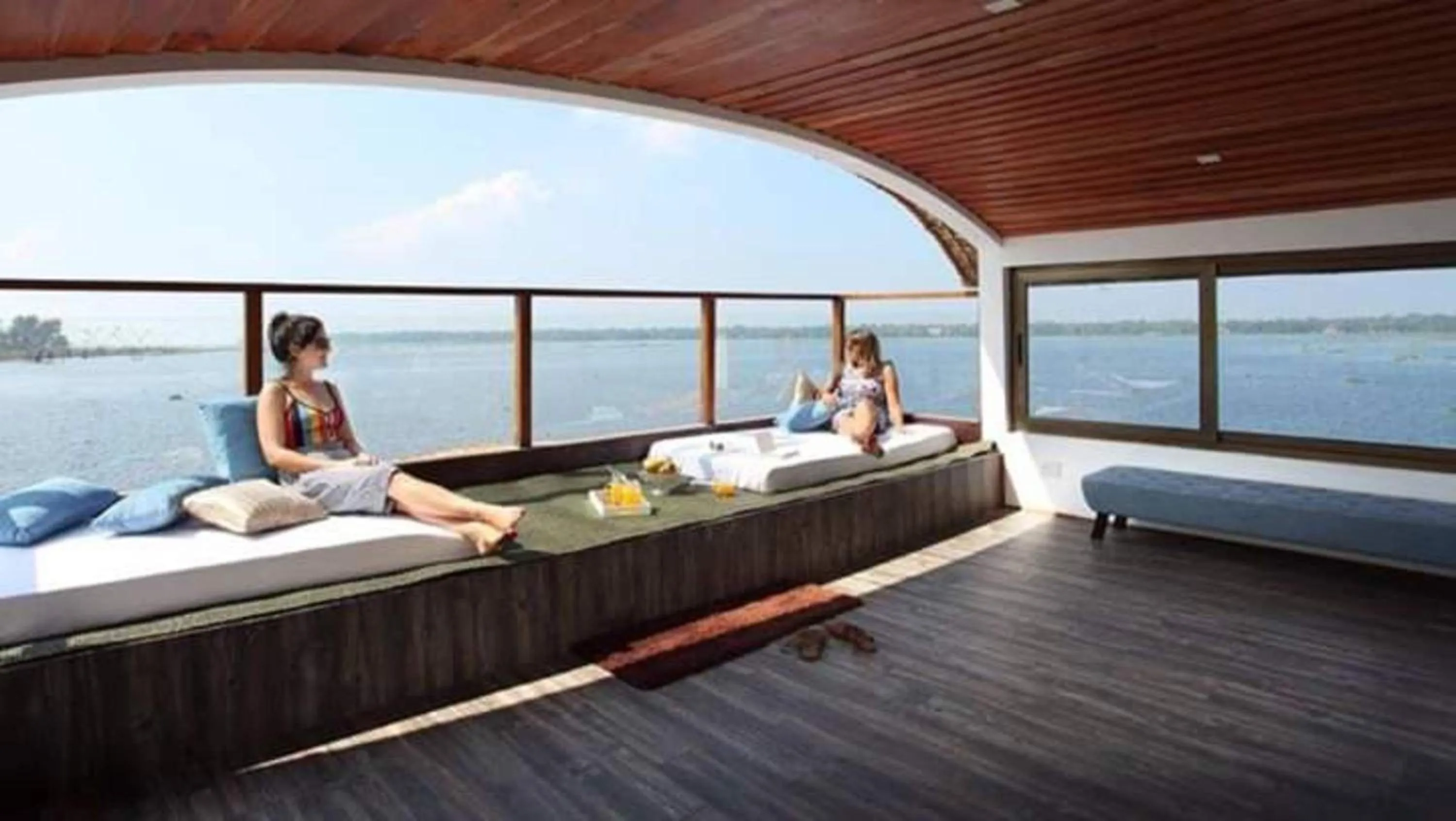 Balcony/Terrace, Bed in Cosy Premium Houseboats