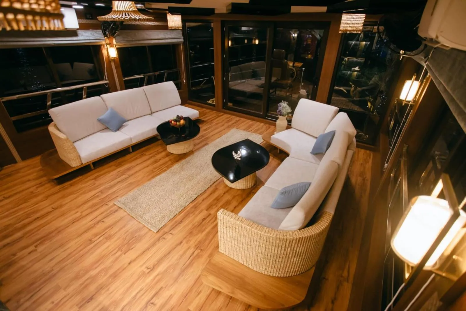 Living room in Cosy Premium Houseboats