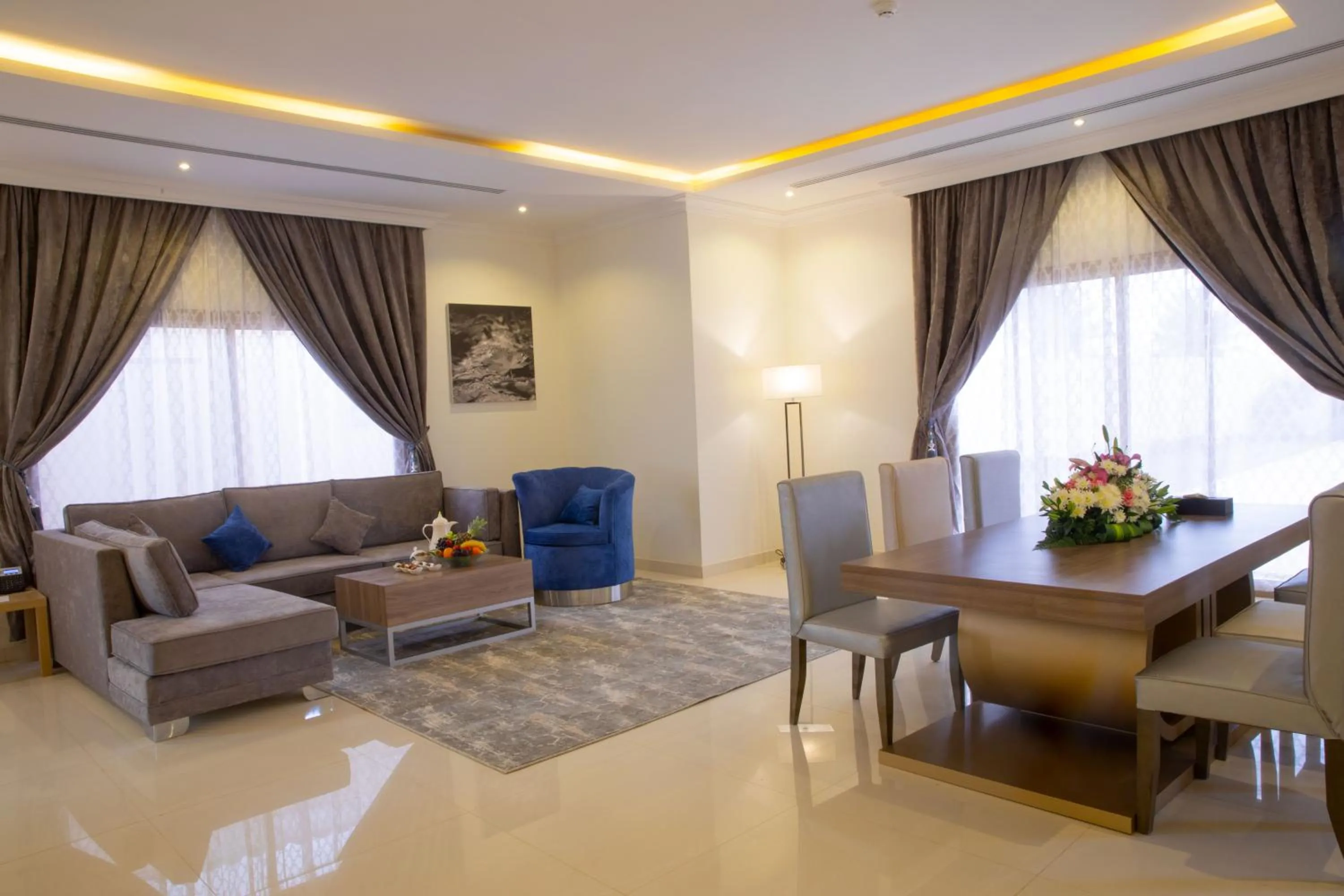 Seating area in Swiss Luxury Villas