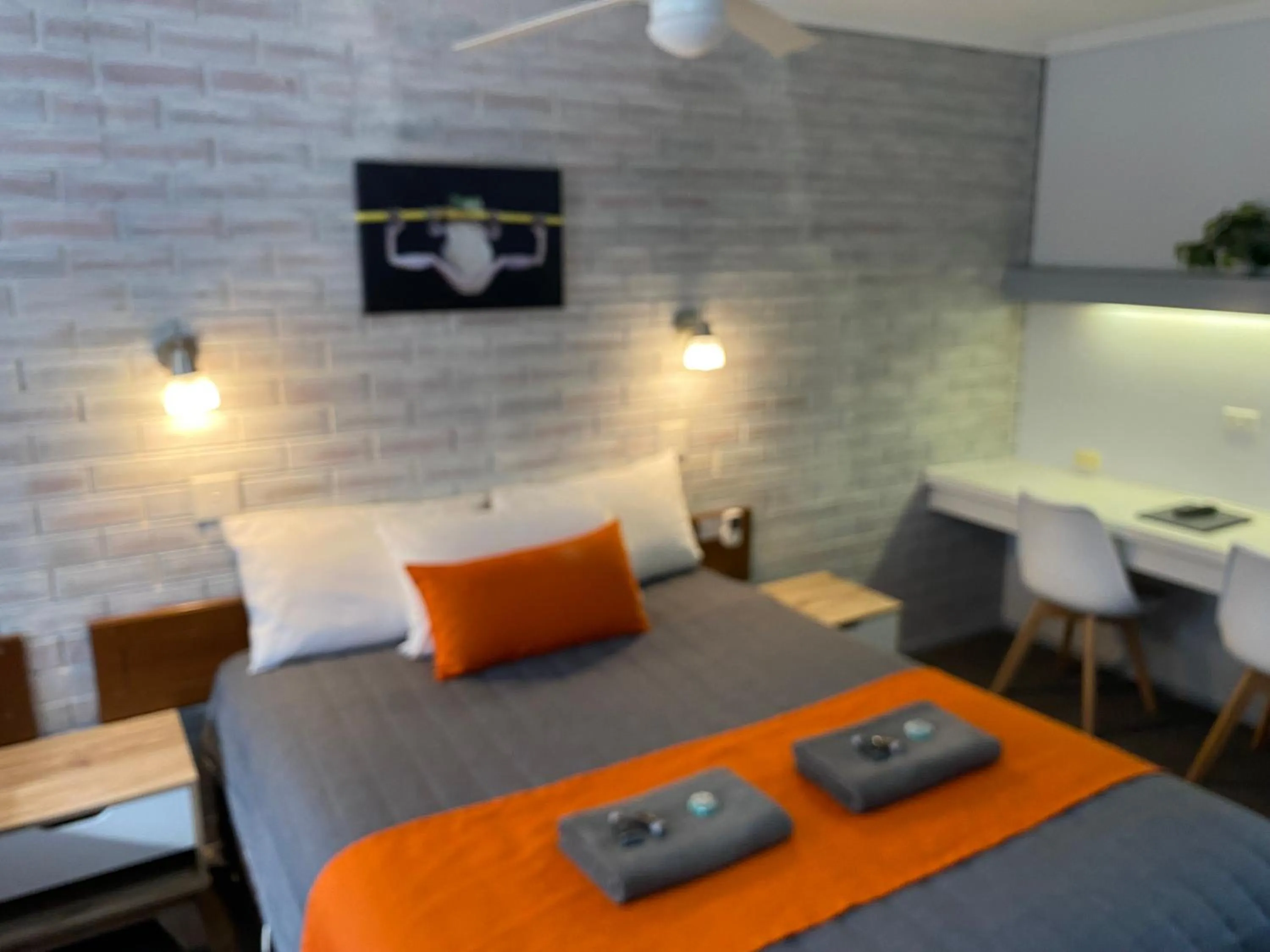 Bed in Creswick Motel