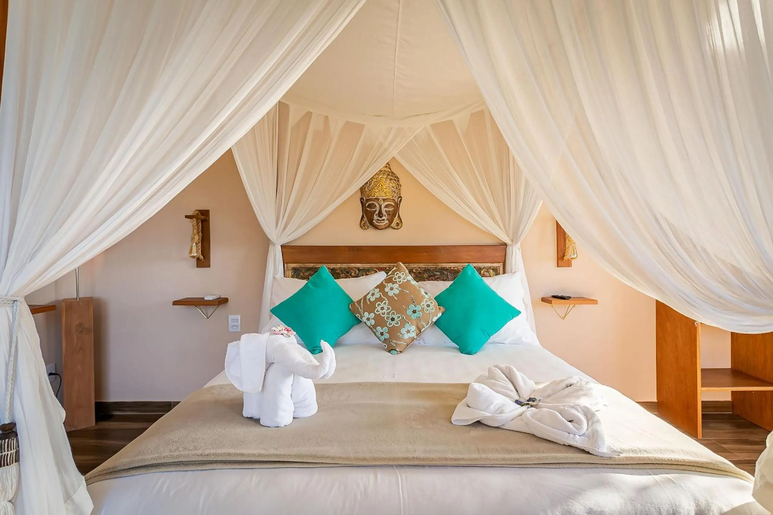 Bedroom, Bed in Shiva Boutique Hotel - Praia do Rosa