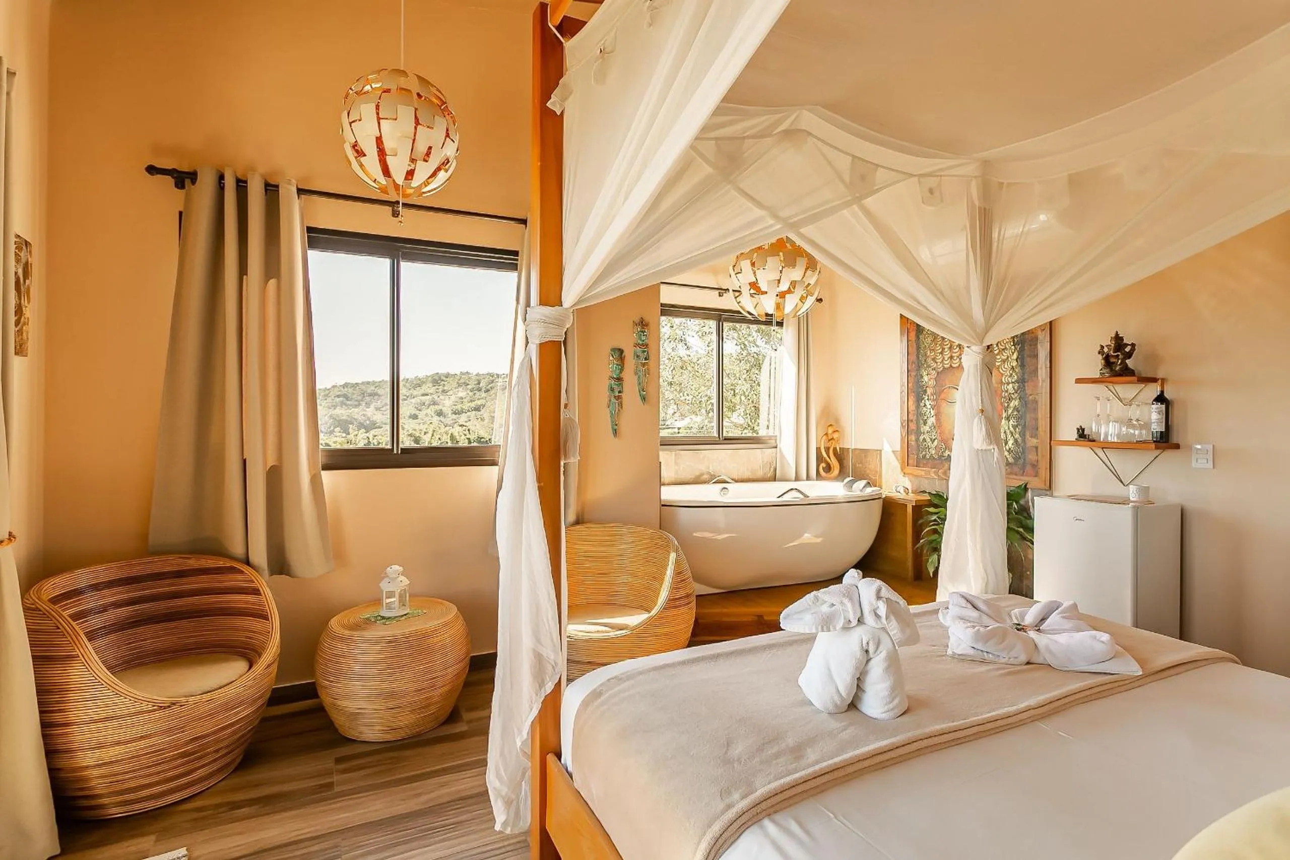 Bedroom, Bed in Shiva Boutique Hotel - Praia do Rosa