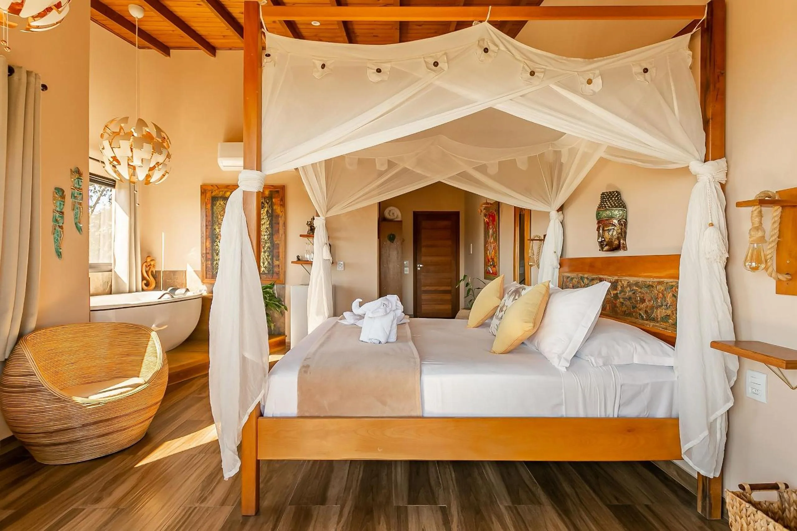 Bedroom, Bed in Shiva Boutique Hotel - Praia do Rosa