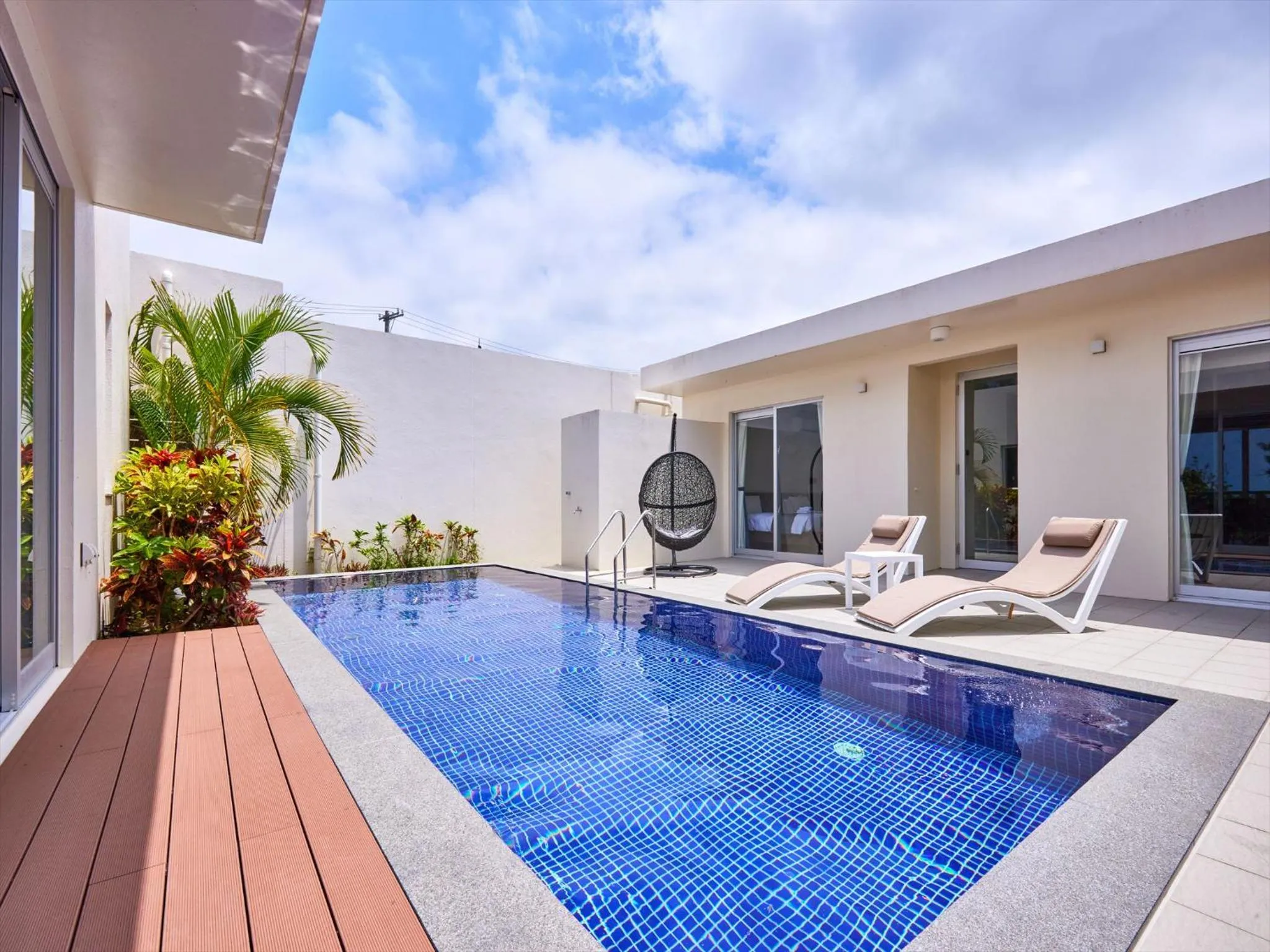 Pool view in The Pool & Sauna Villa MOTOBU