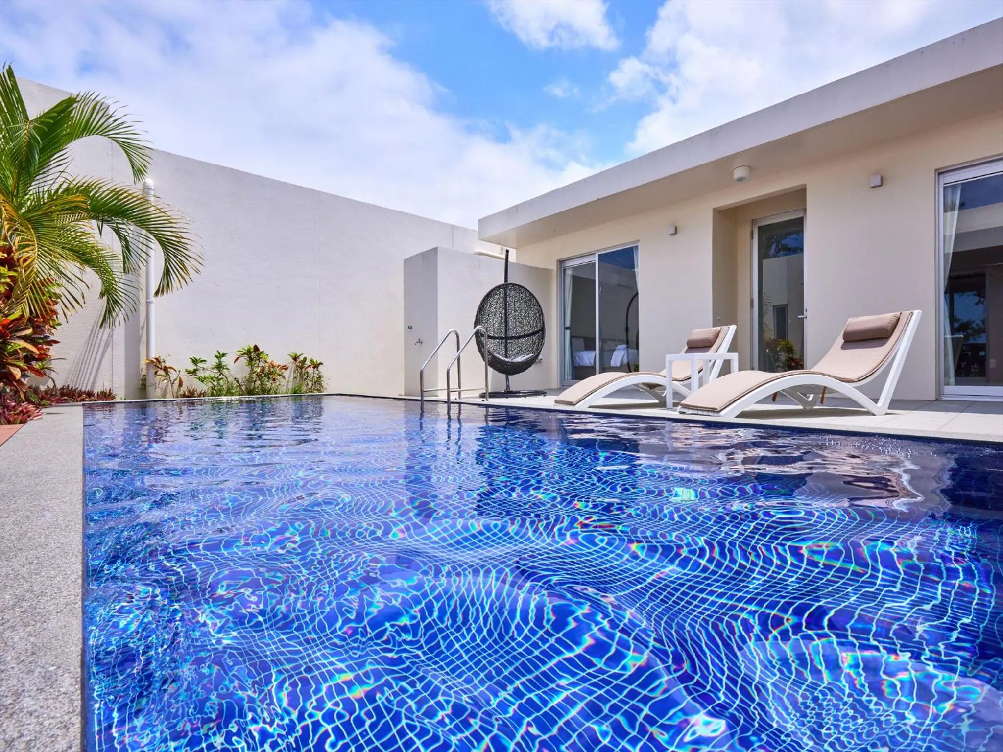 Pool view in The Pool & Sauna Villa MOTOBU
