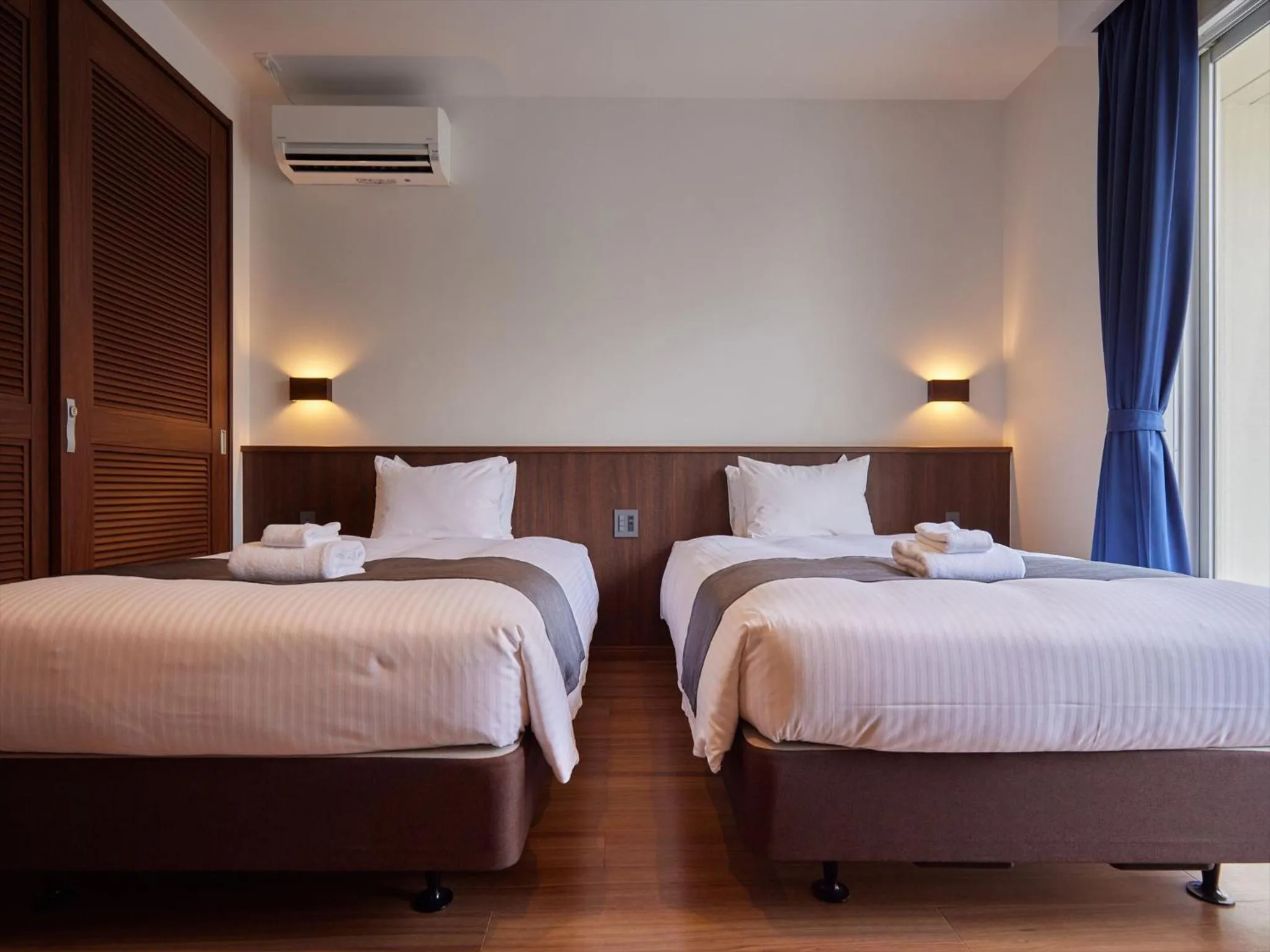 Bed in The Pool & Sauna Villa MOTOBU