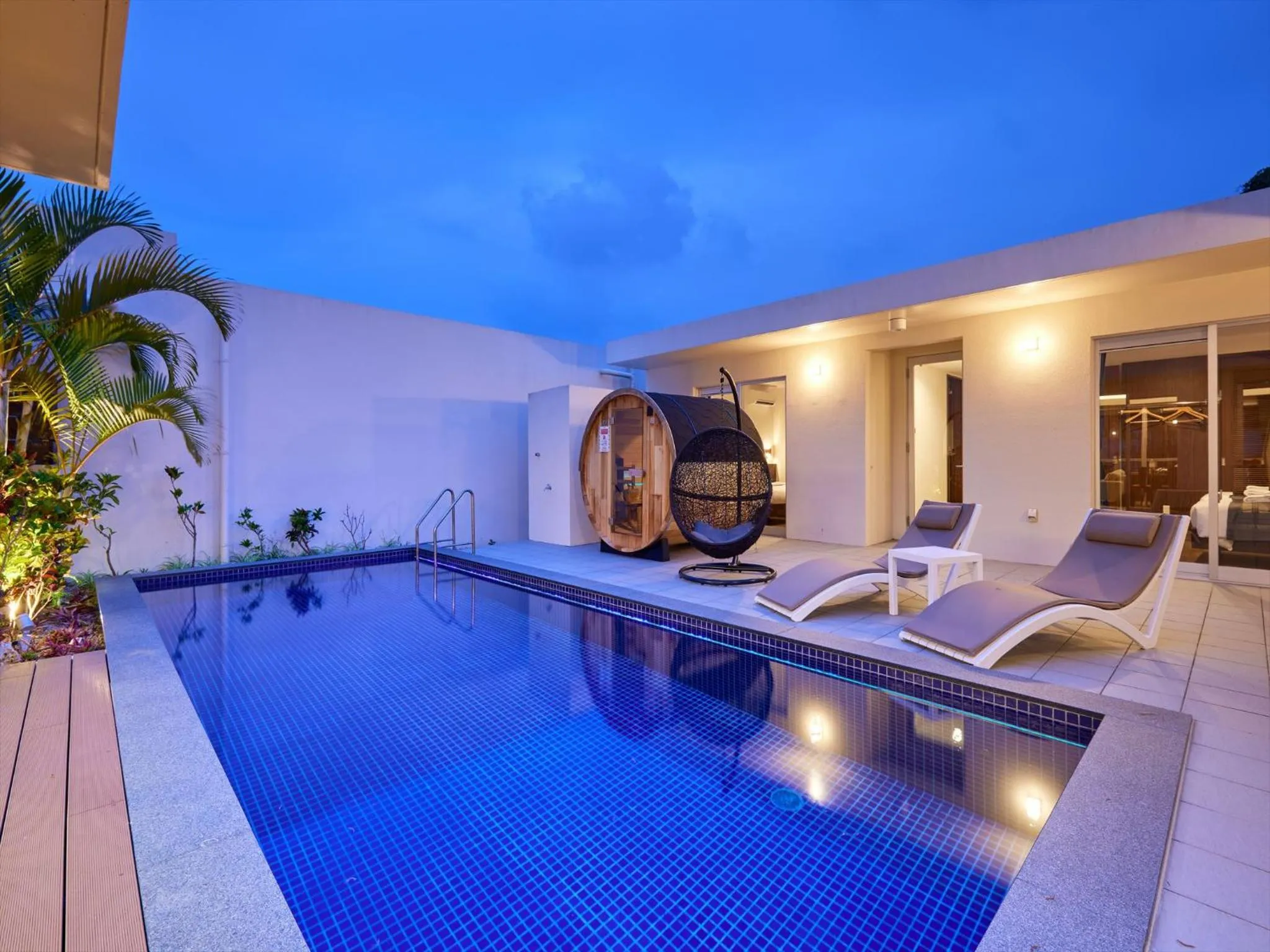 Pool view in The Pool & Sauna Villa MOTOBU