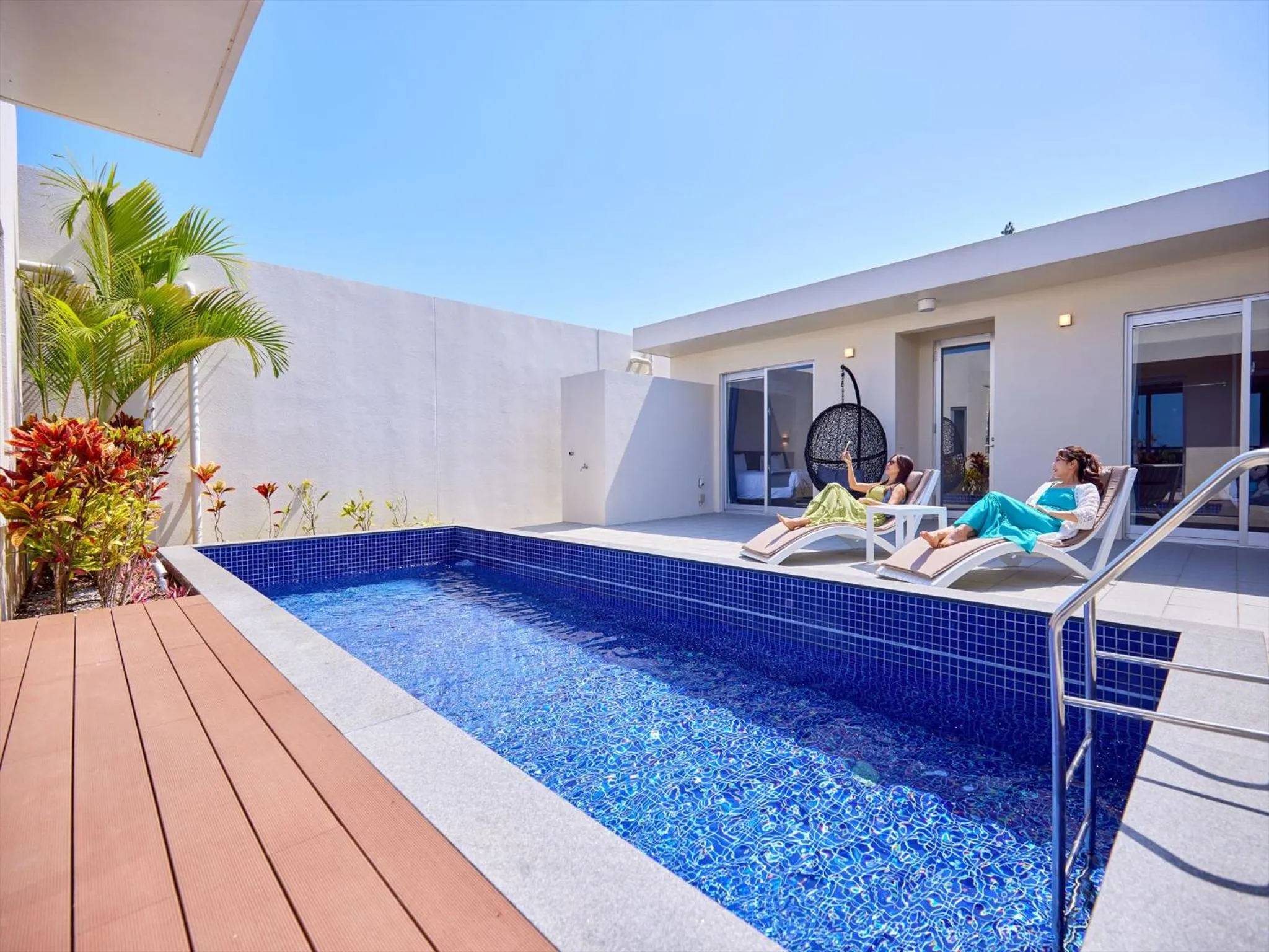 Pool view in The Pool & Sauna Villa MOTOBU