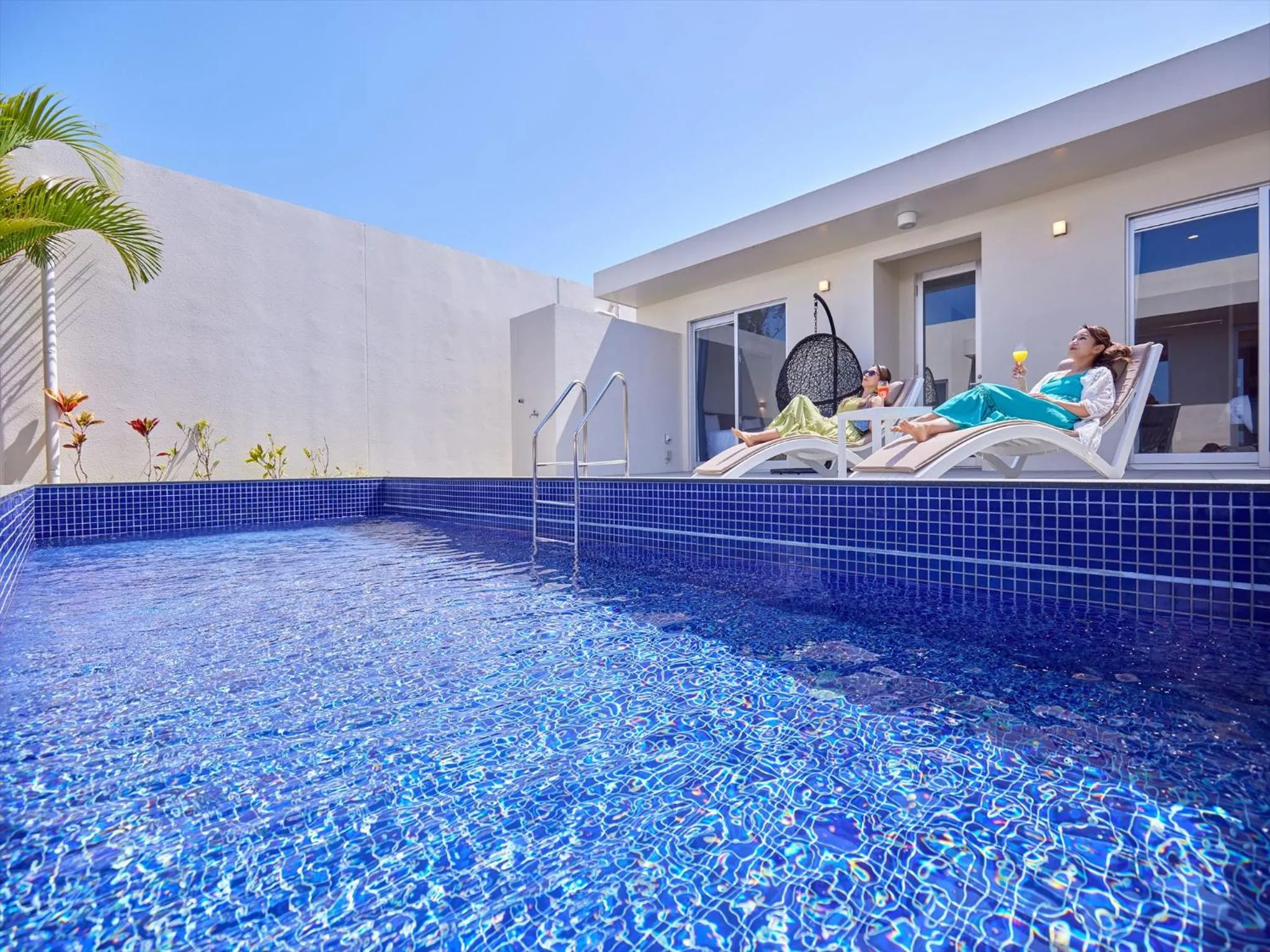 Pool view in The Pool & Sauna Villa MOTOBU