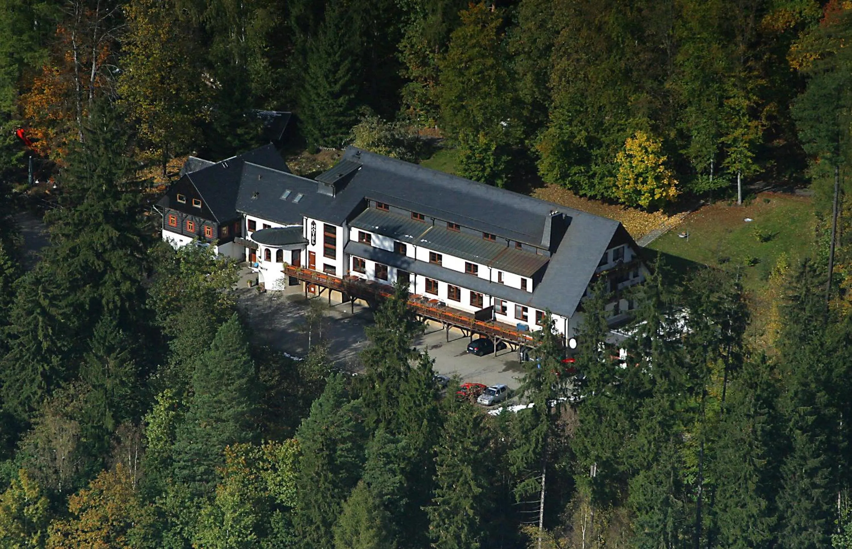 Bird's eye view in Hotel und Restaurant Köhlerhütte - Fürstenbrunn