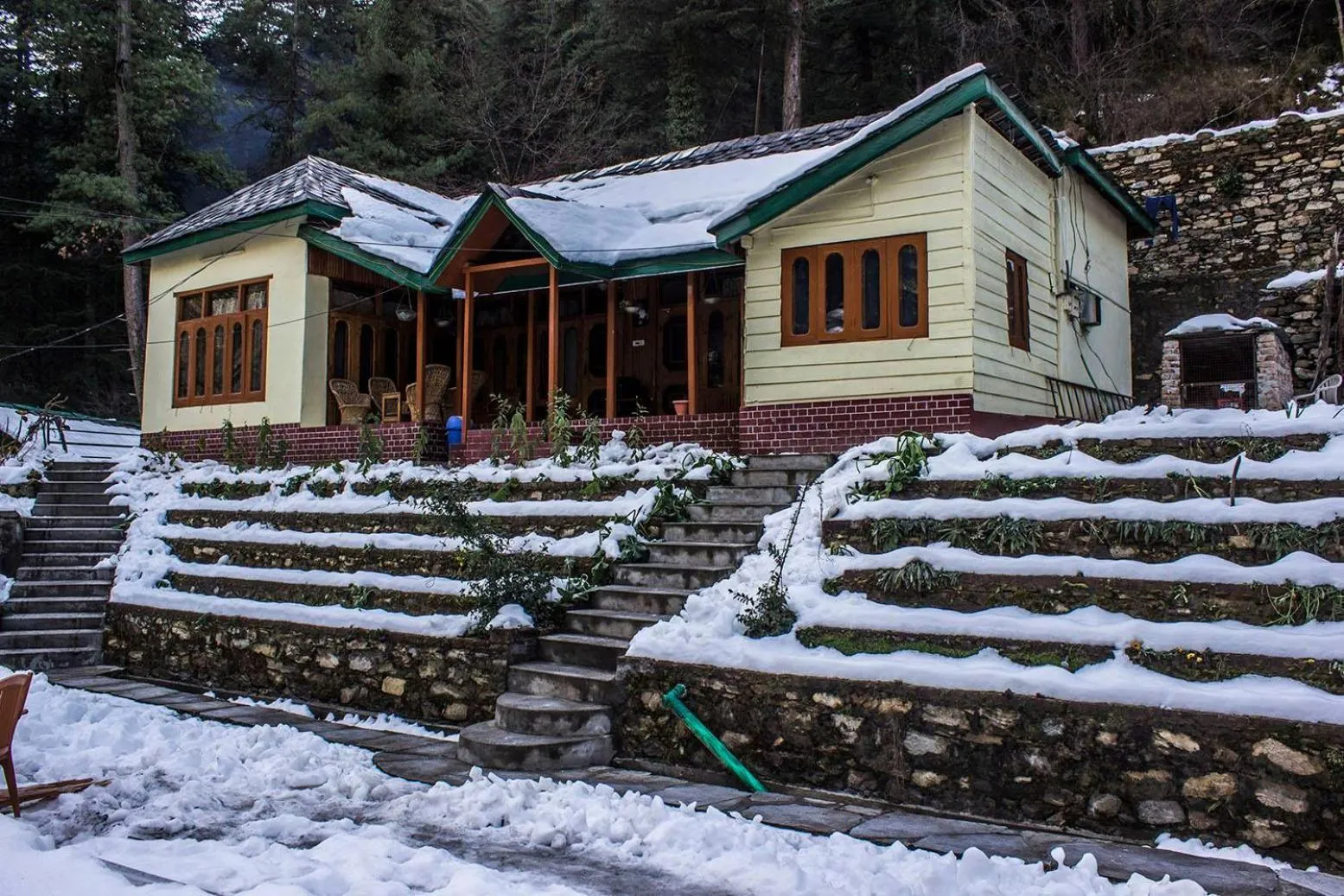 Natural landscape in Parvati Kuteer riverside resort