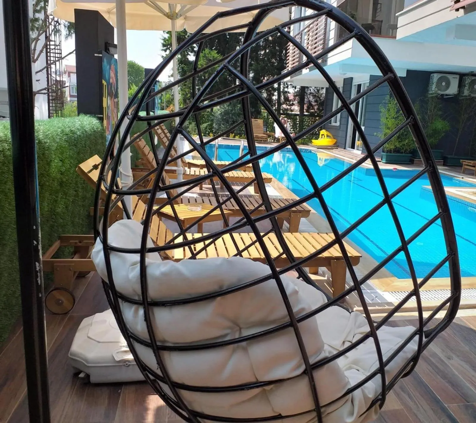 Pool view in Elanis Suites