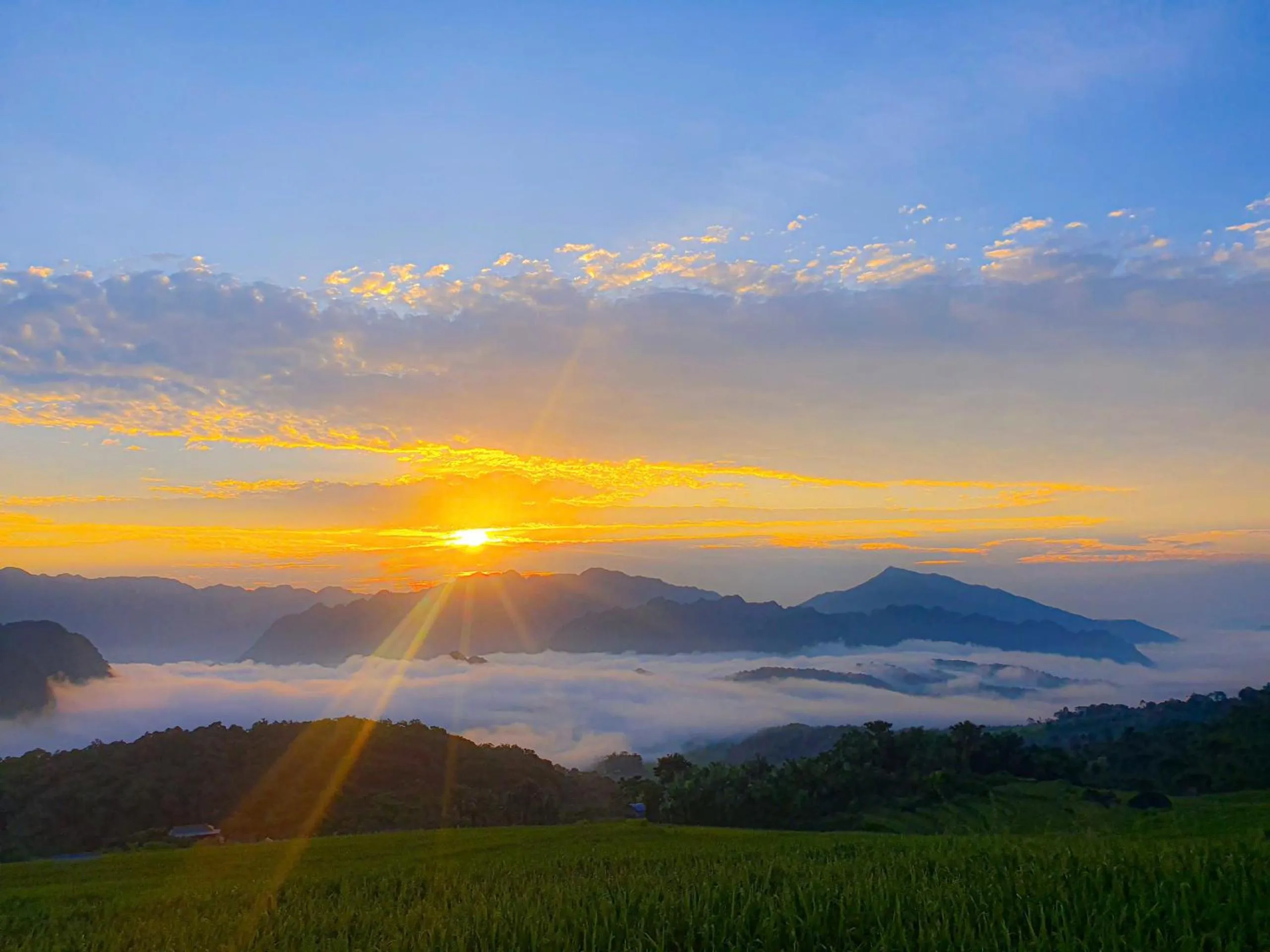 Natural landscape in Pu Luong Jungle Lodge