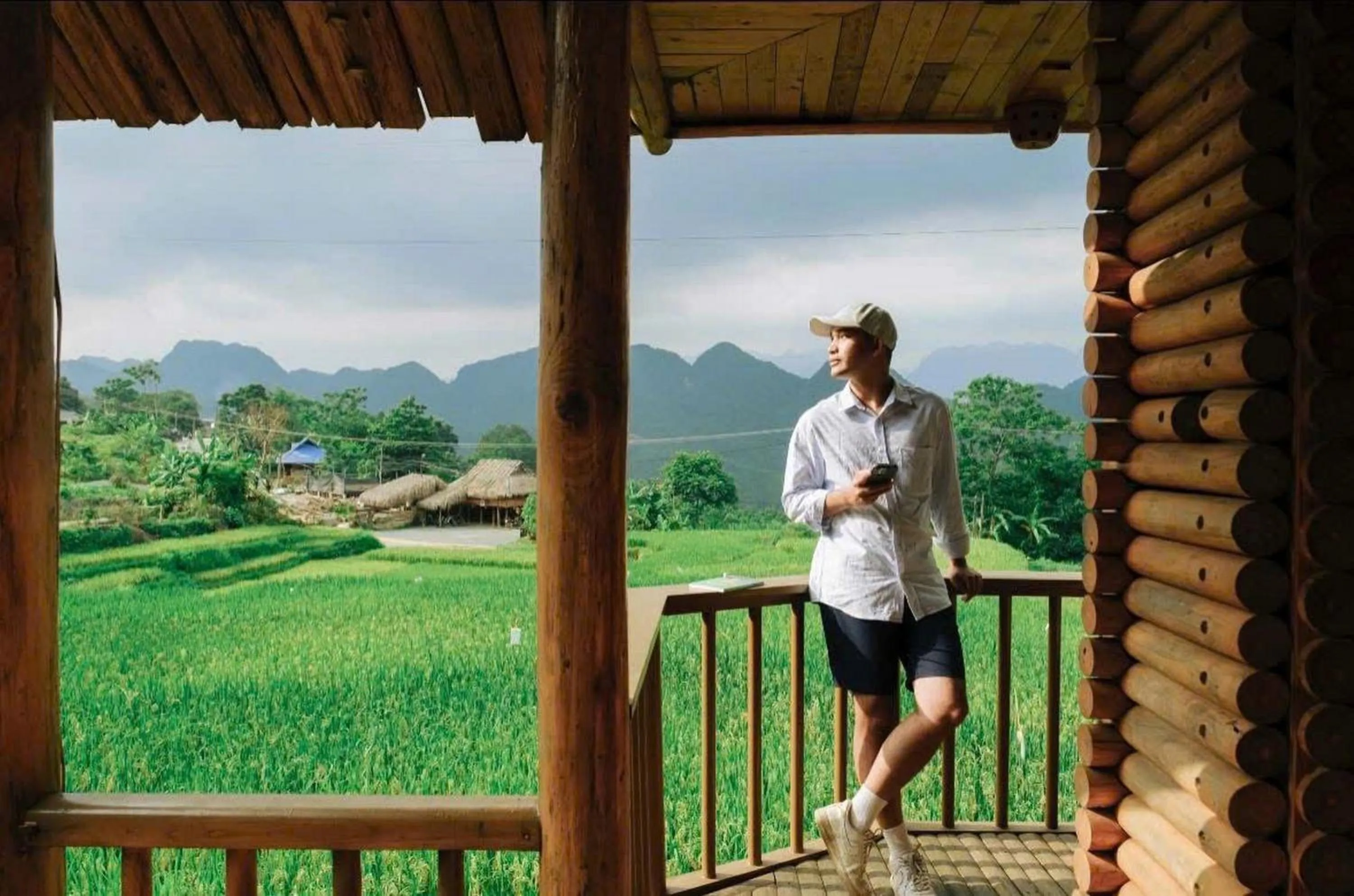 Balcony/Terrace in Pu Luong Jungle Lodge