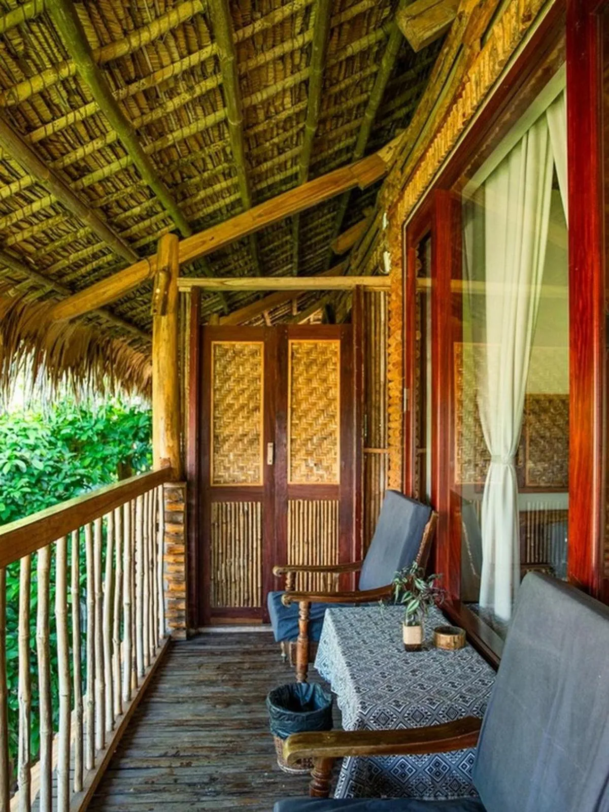 Balcony/Terrace in Pu Luong Jungle Lodge