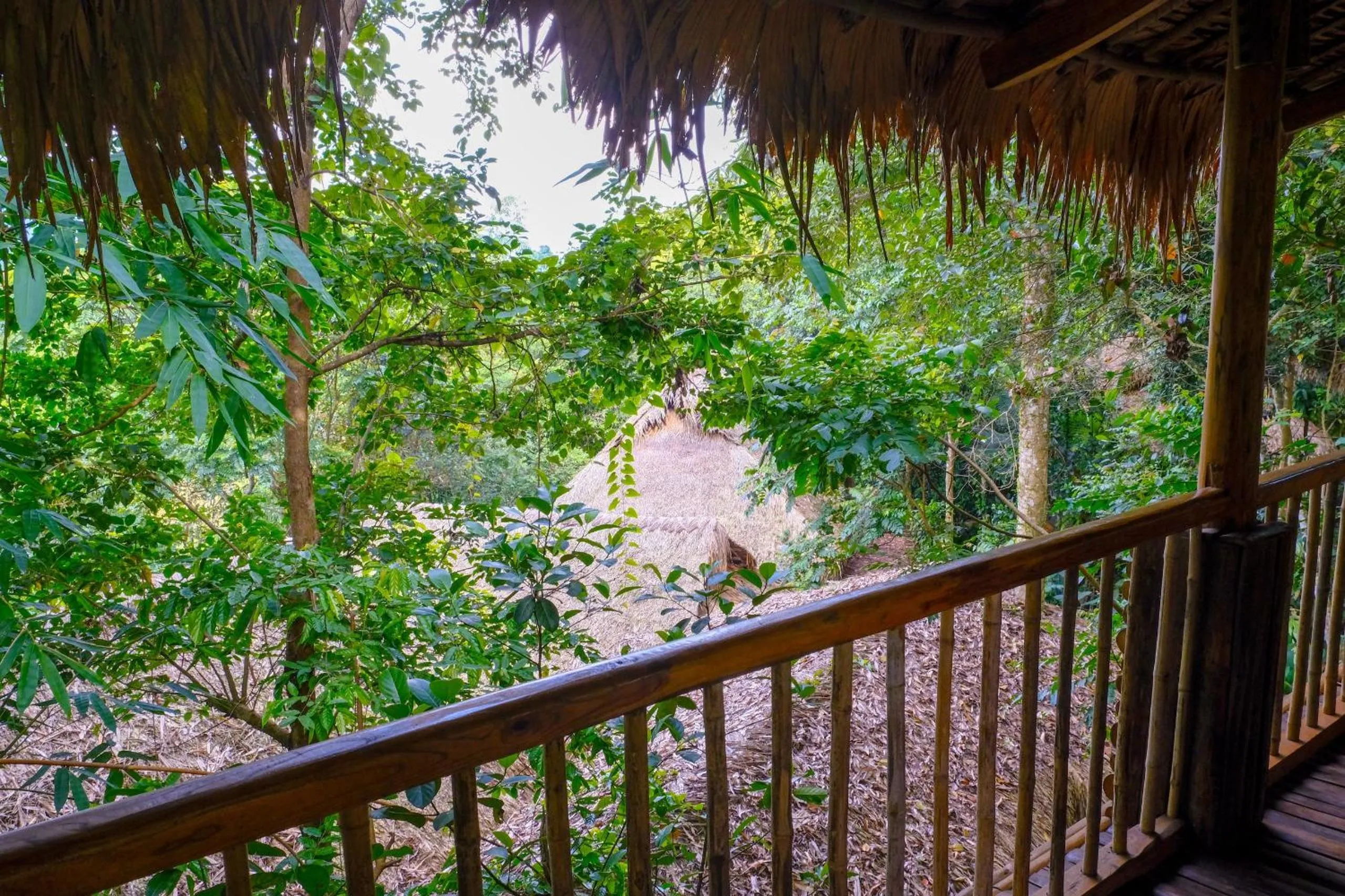 Balcony/Terrace in Pu Luong Jungle Lodge