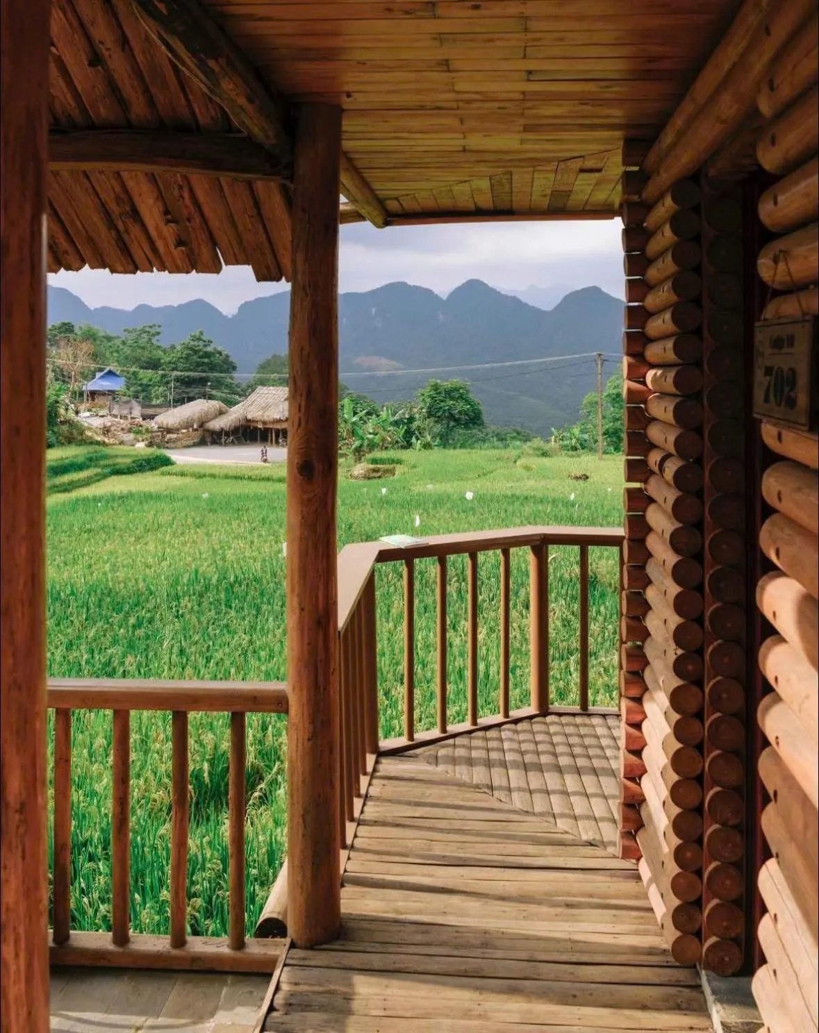 Balcony/Terrace in Pu Luong Jungle Lodge