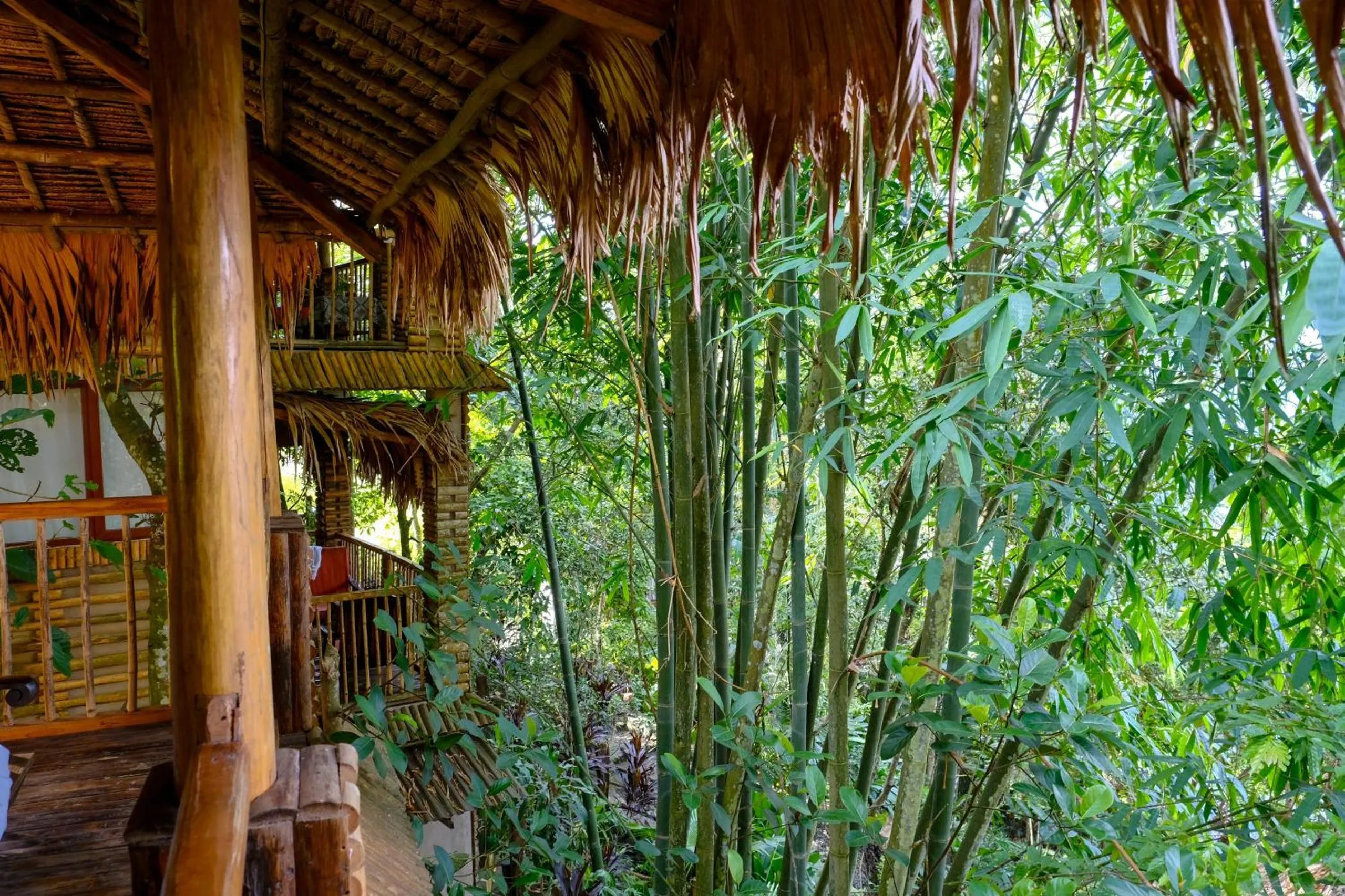 Balcony/Terrace in Pu Luong Jungle Lodge