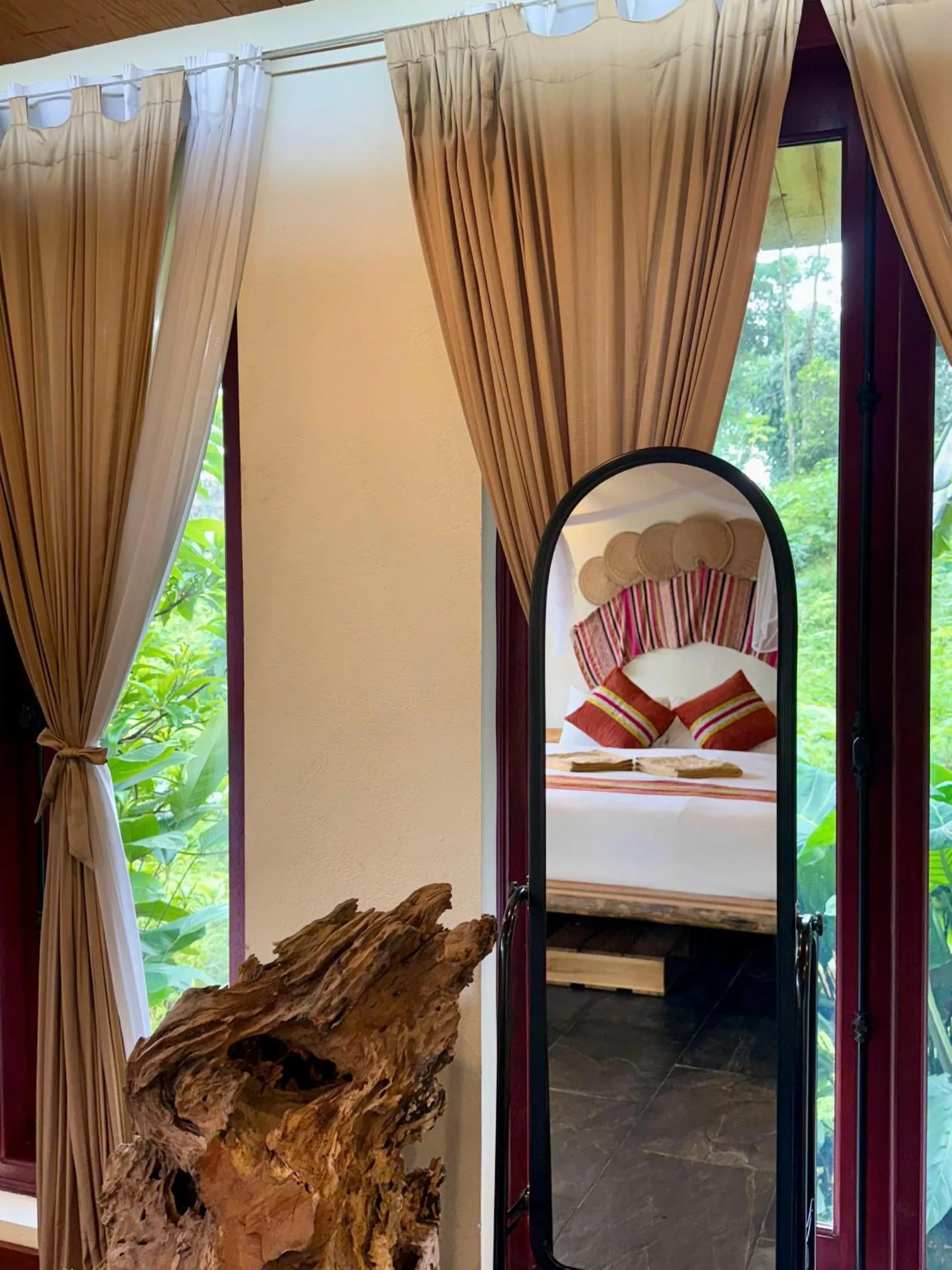 Bedroom, Bed in Pu Luong Jungle Lodge