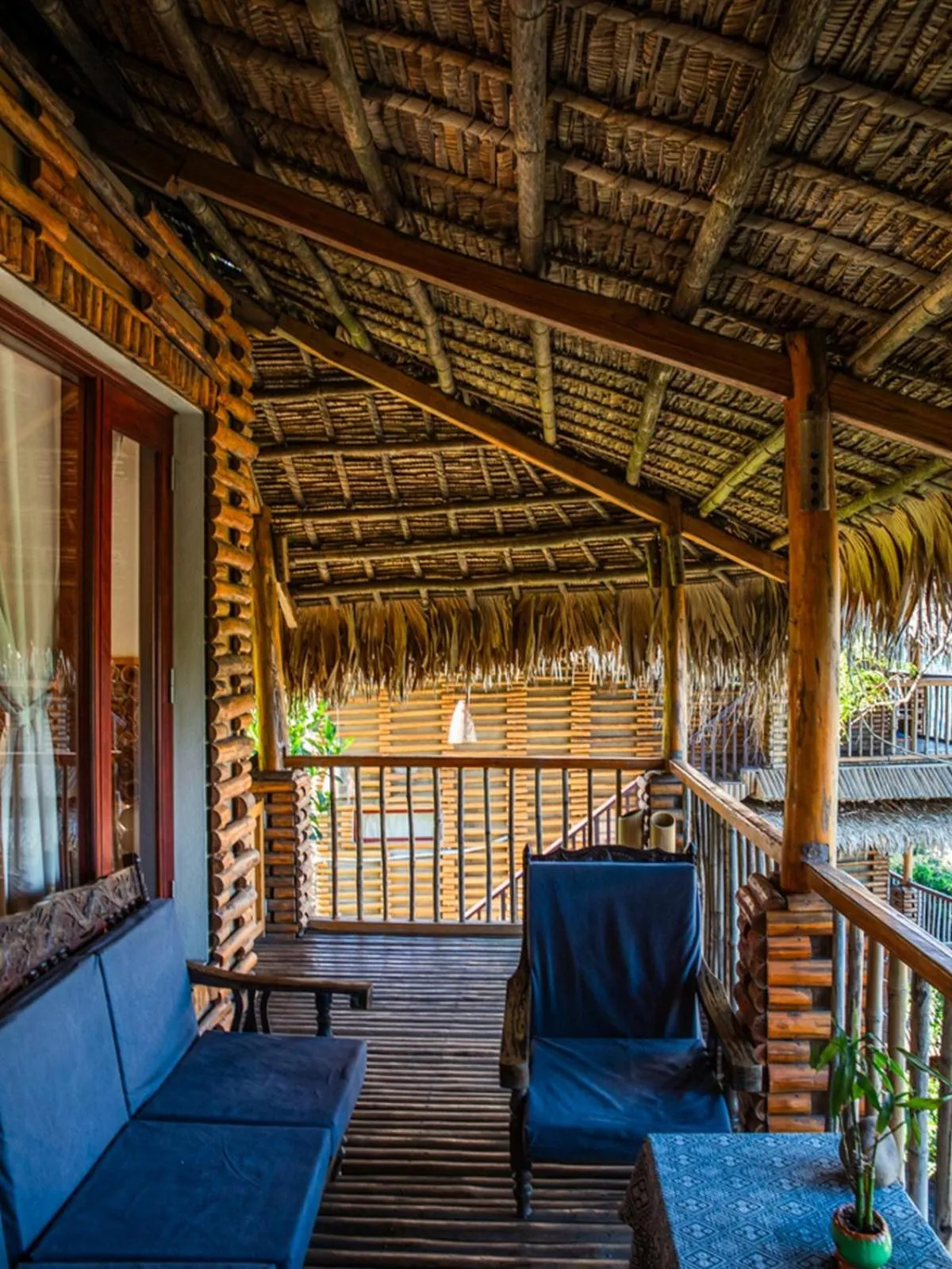 Balcony/Terrace in Pu Luong Jungle Lodge