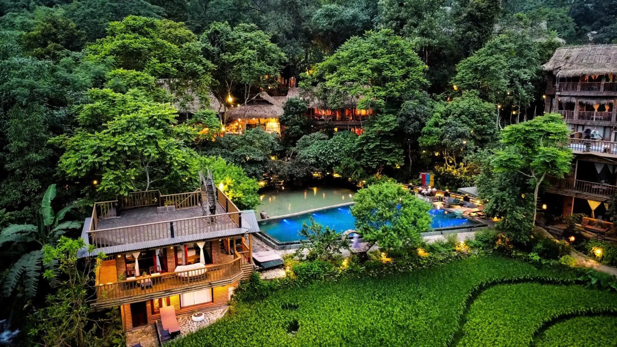 Property building in Pu Luong Jungle Lodge