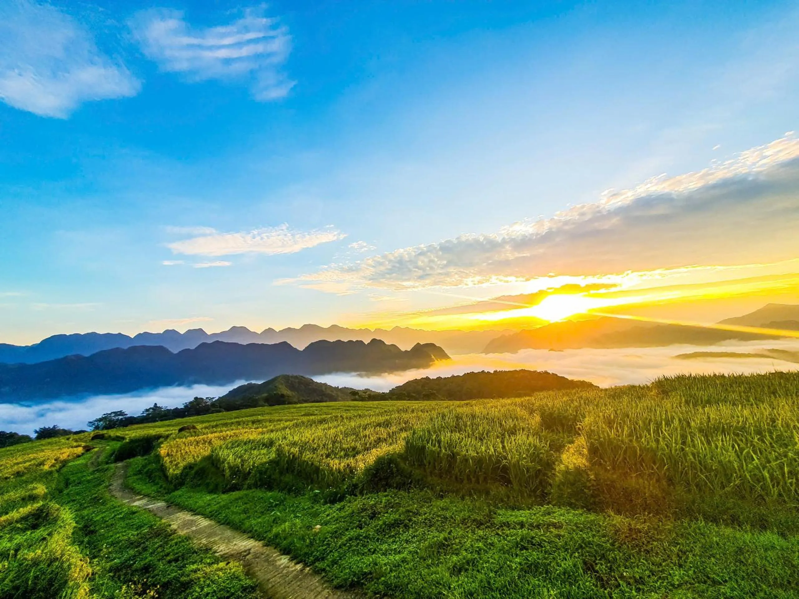Natural landscape in Pu Luong Jungle Lodge
