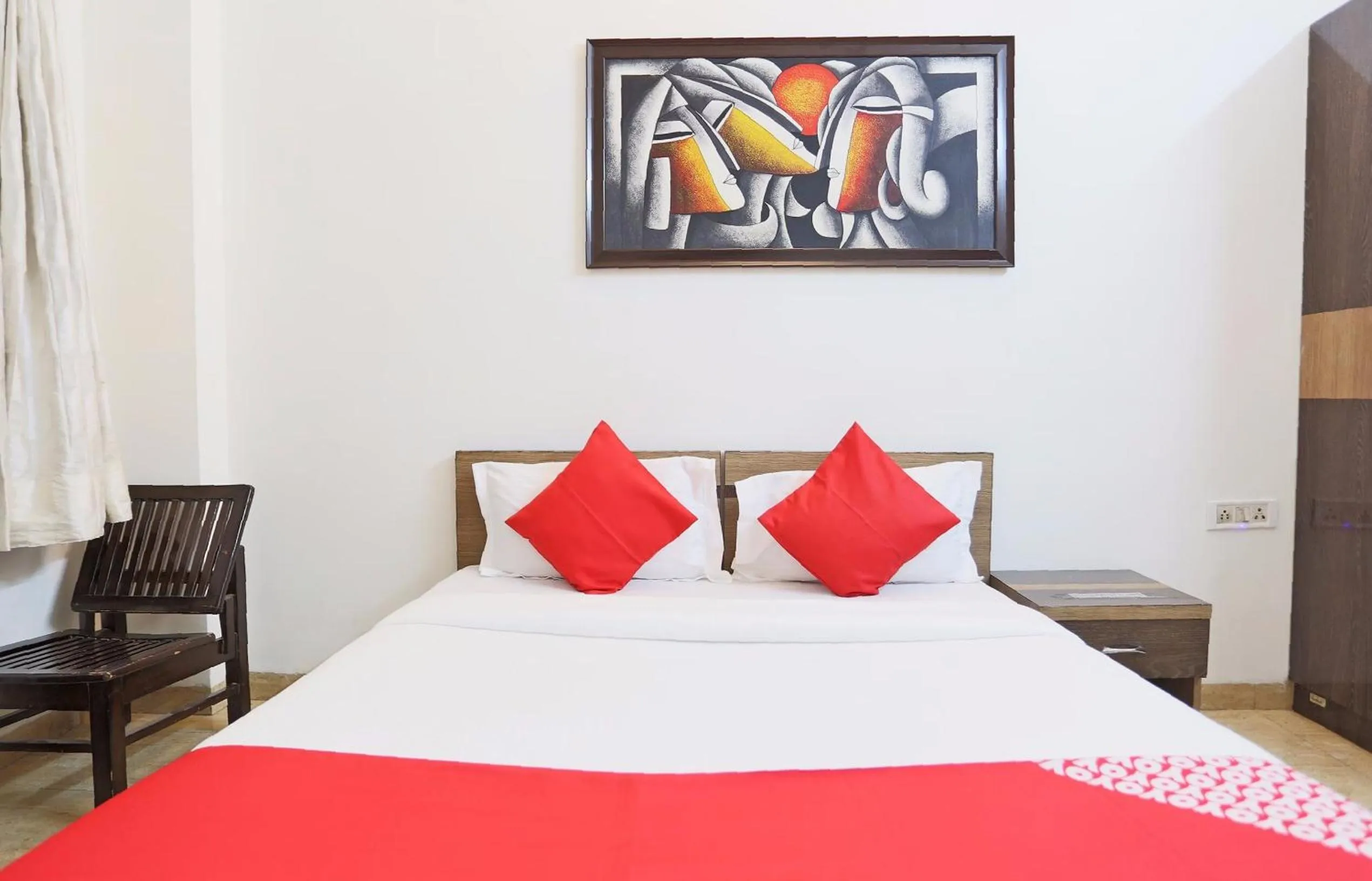 Bedroom, Bed in Hotel O New Raj Kamal