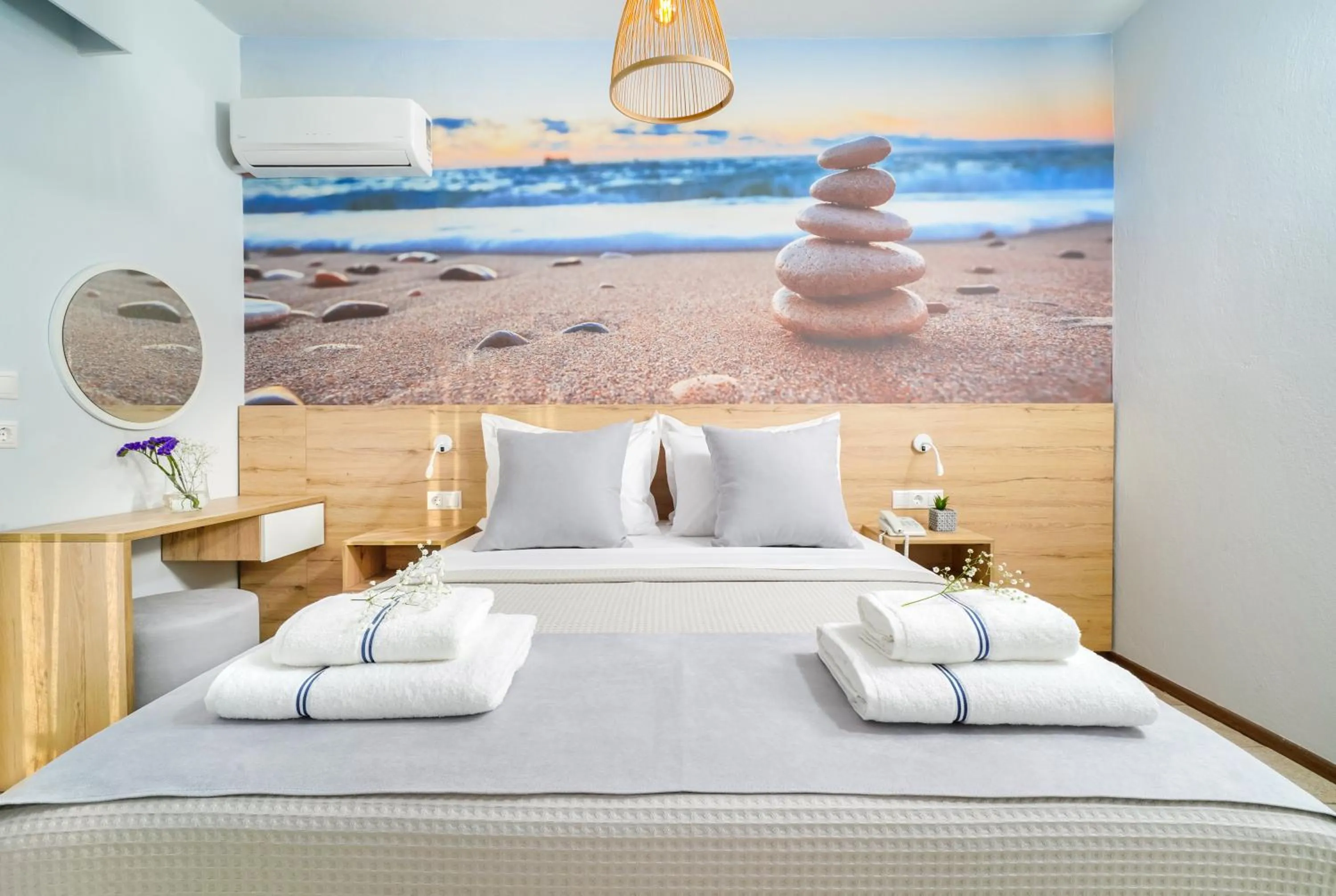 Bed in Nefeli Fresh Hotel by Del Mare