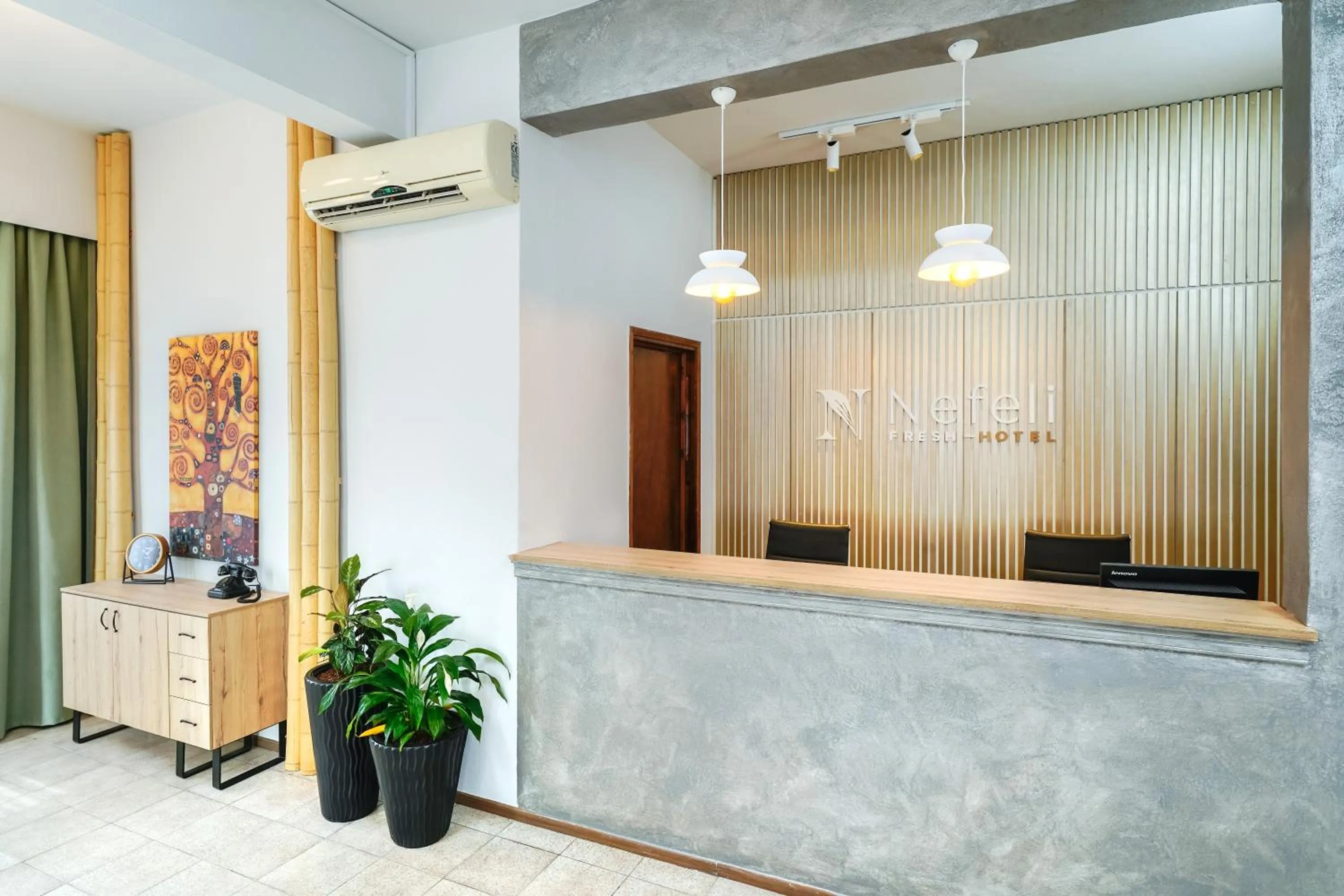 Lobby or reception in Nefeli Fresh Hotel by Del Mare