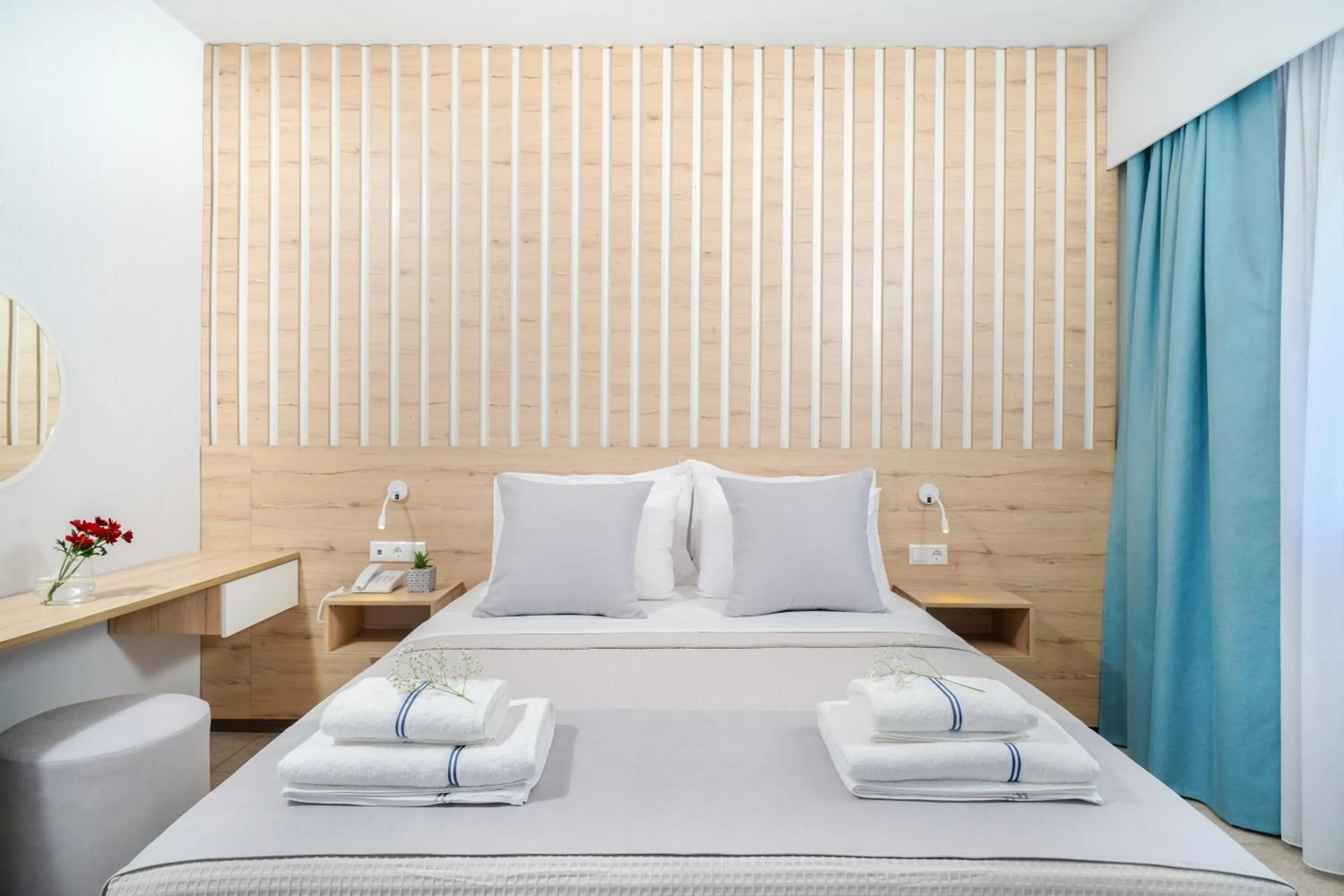 Bed in Nefeli Fresh Hotel by Del Mare