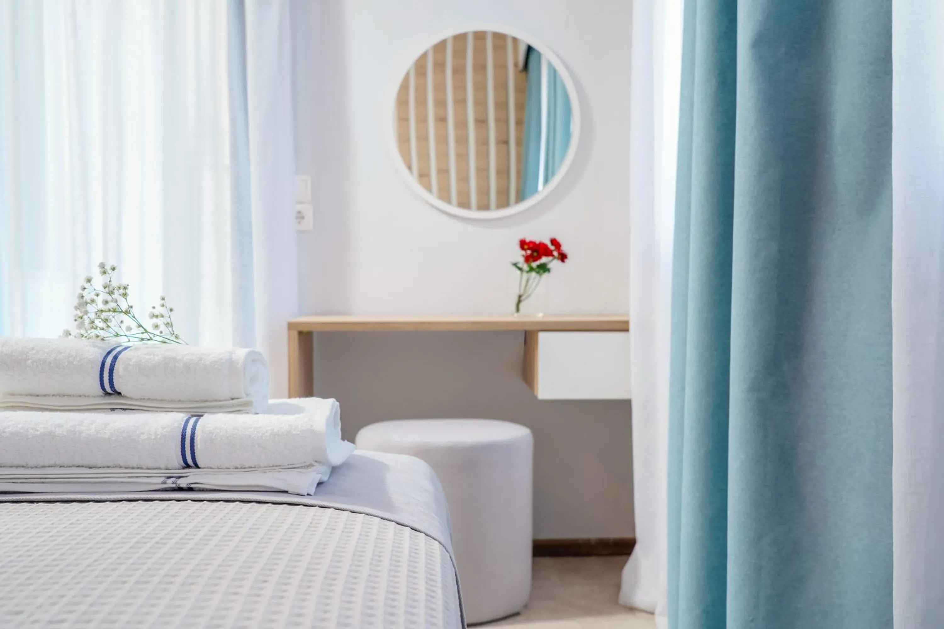 Bed in Nefeli Fresh Hotel by Del Mare