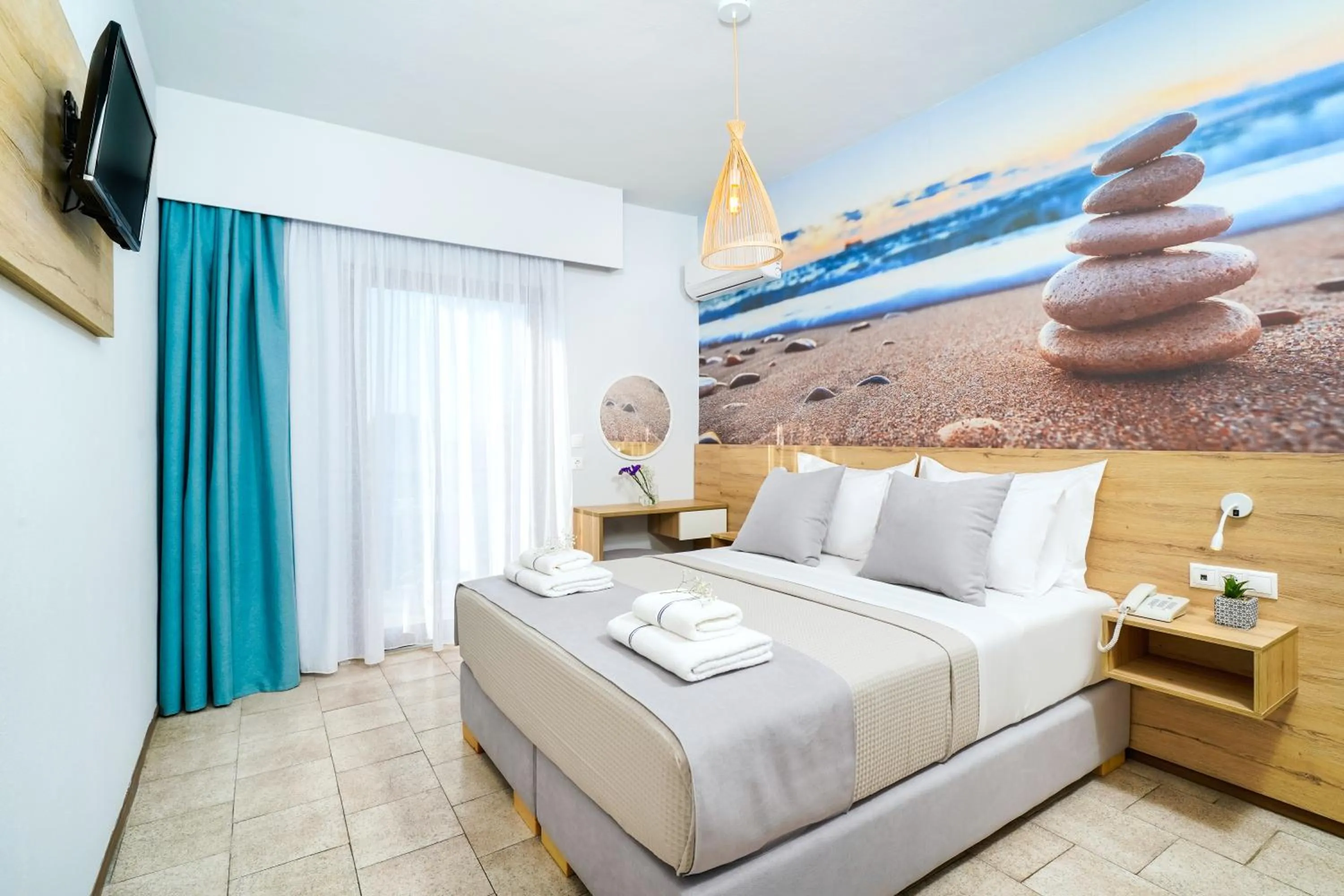 Bed in Nefeli Fresh Hotel by Del Mare