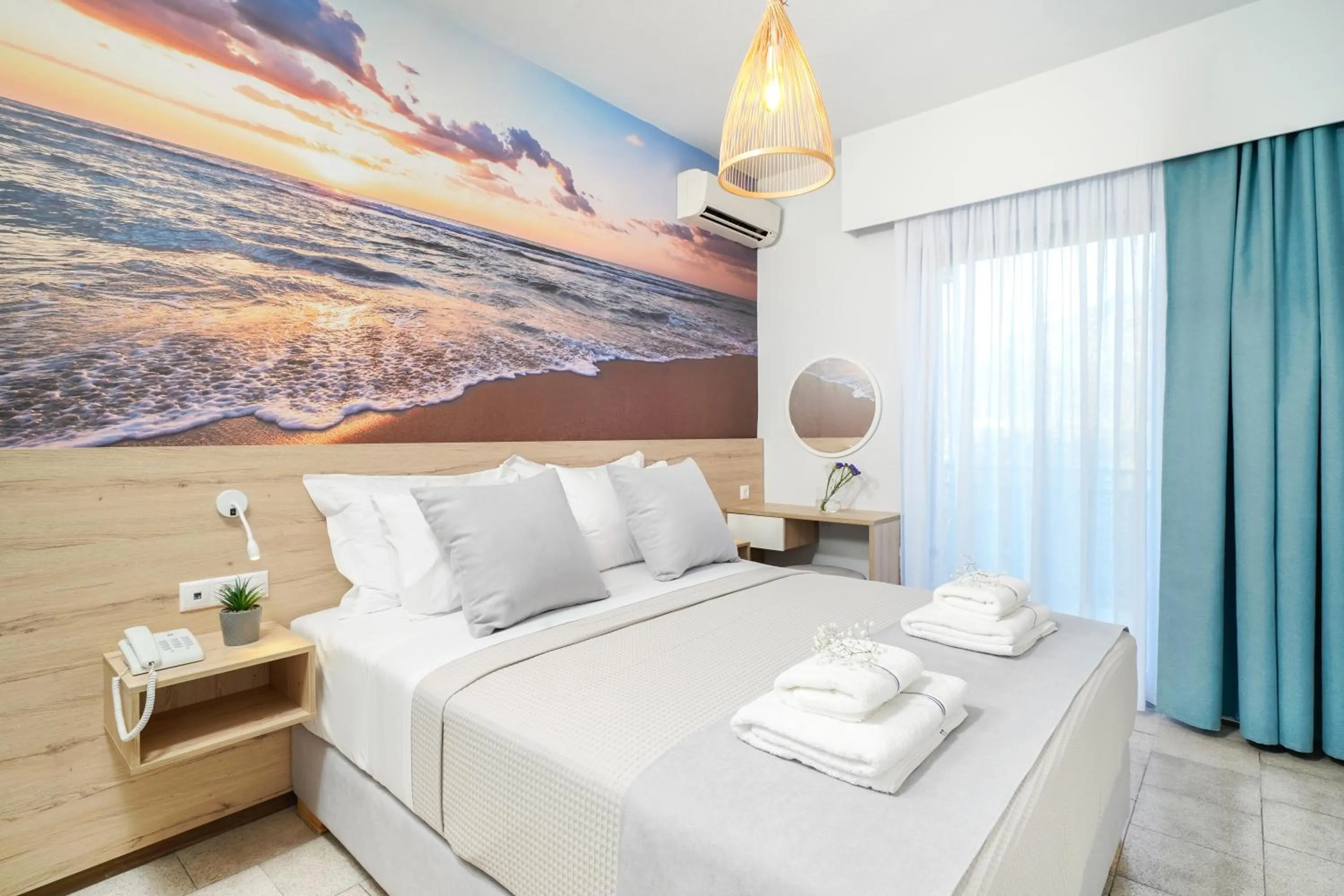 Bed in Nefeli Fresh Hotel by Del Mare