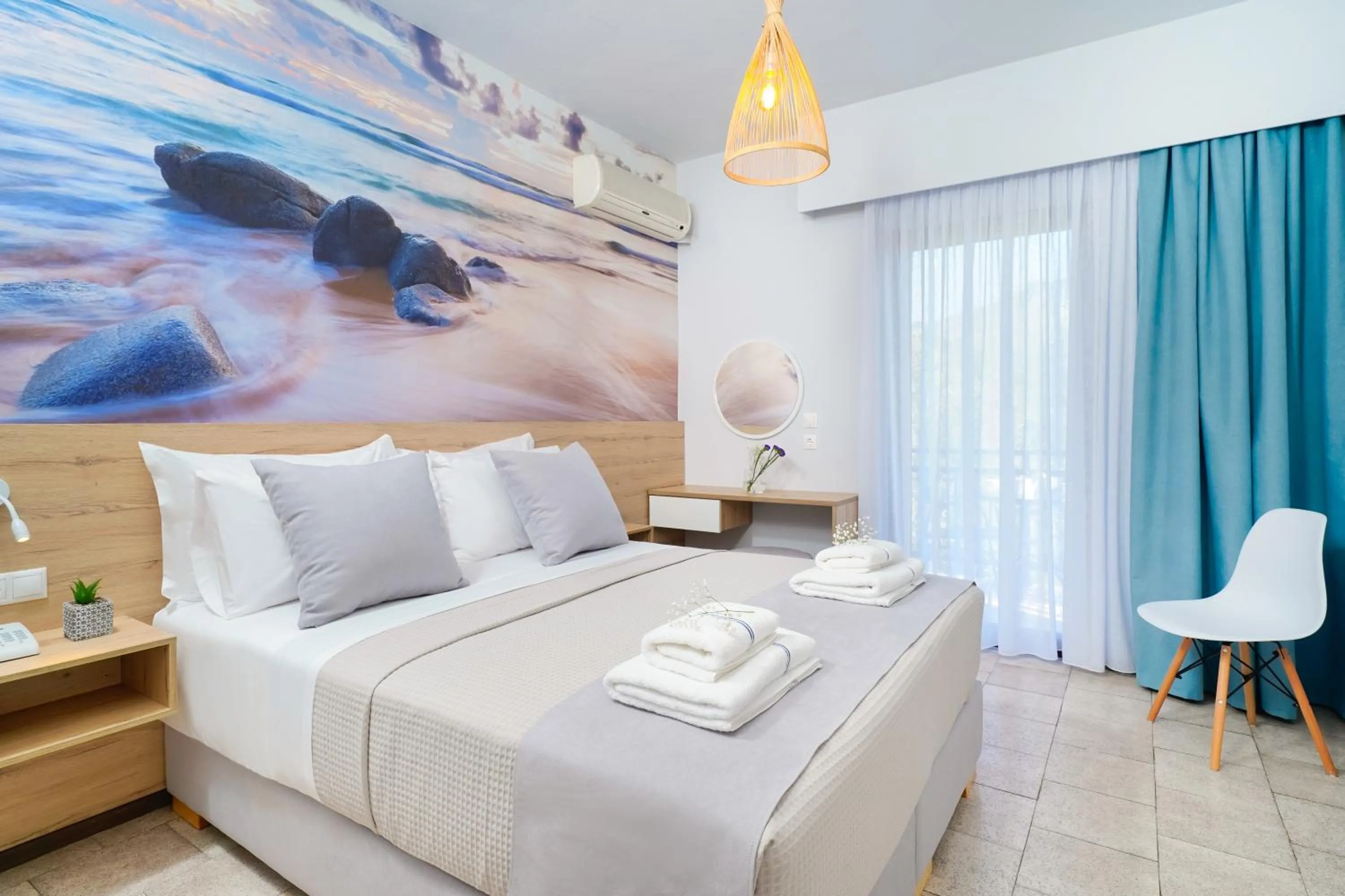 Bed in Nefeli Fresh Hotel by Del Mare