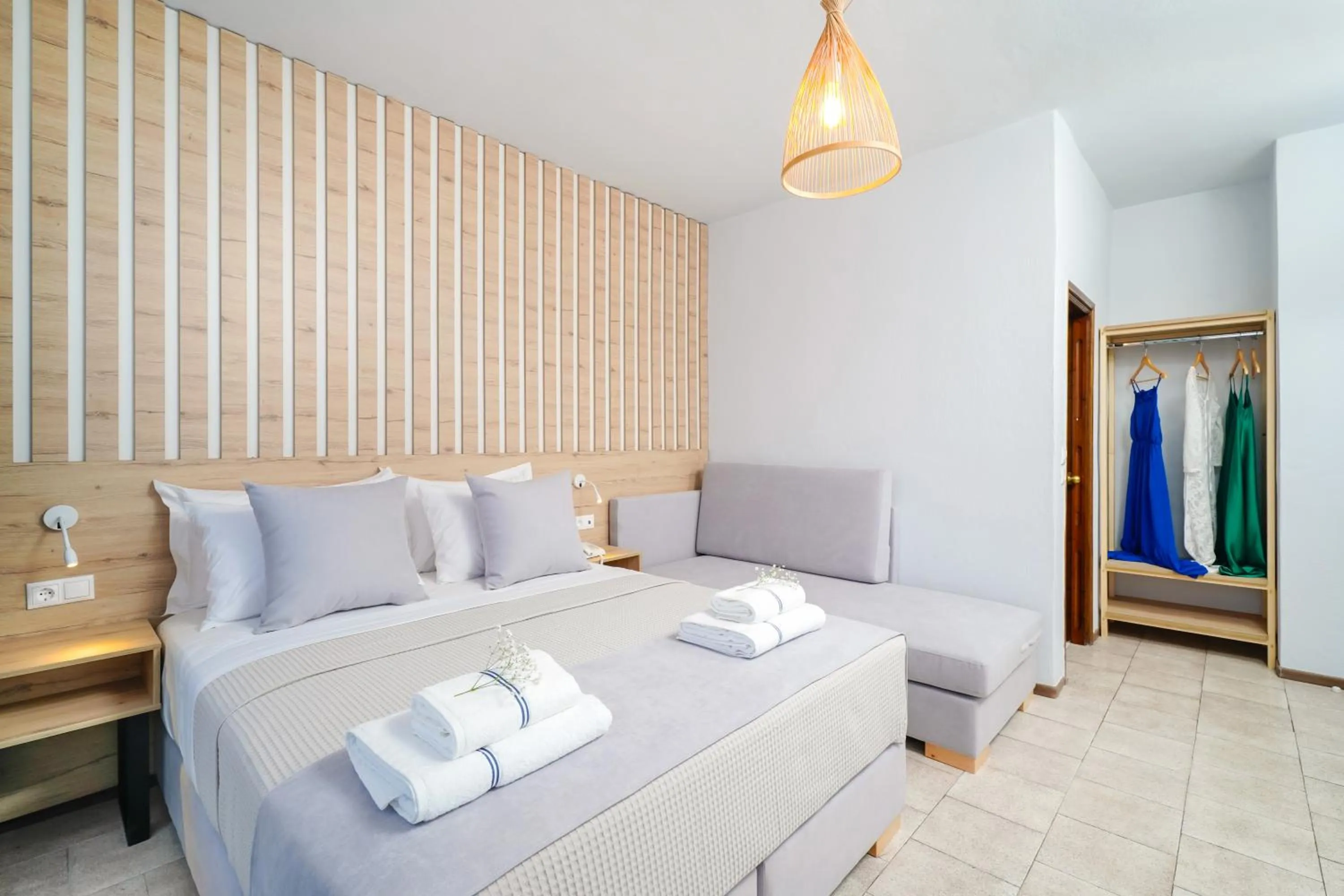 Bed in Nefeli Fresh Hotel by Del Mare