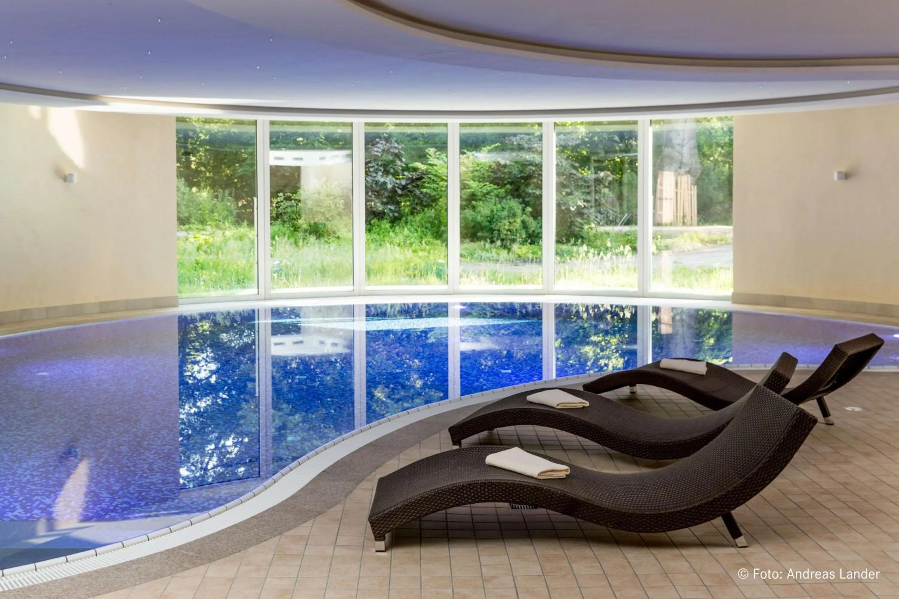 Pool view in Dorint Herrenkrug Parkhotel Magdeburg