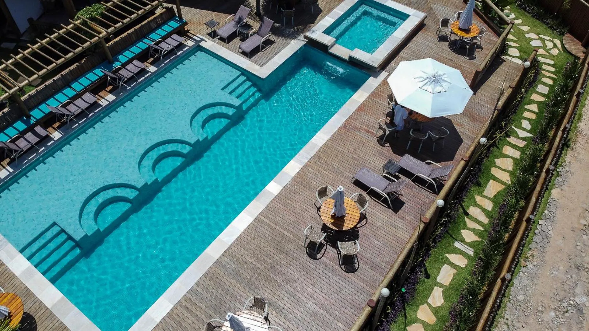 Pool view in Carapitangui Pousada