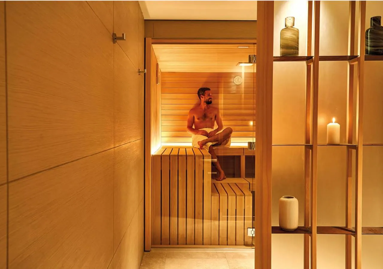 Sauna in SEETELHOTEL Strandhotel Atlantic das Boutiquehotel am Meer